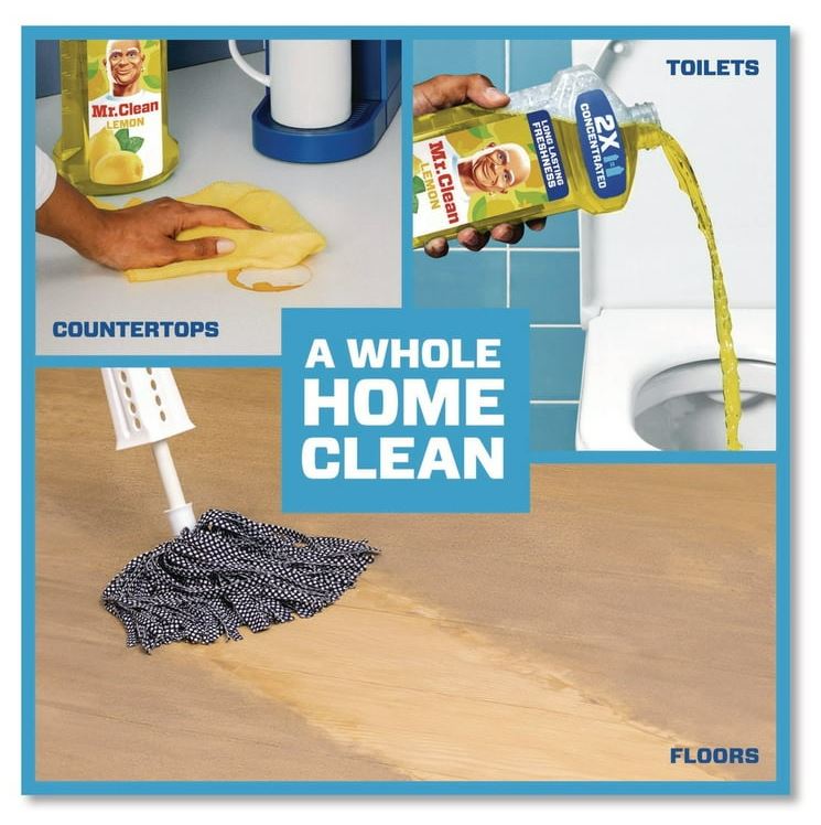 Mr. Clean 23 oz. Multi-Surface Antibacterial Cleaner - Lemon Scent (6/Carton)