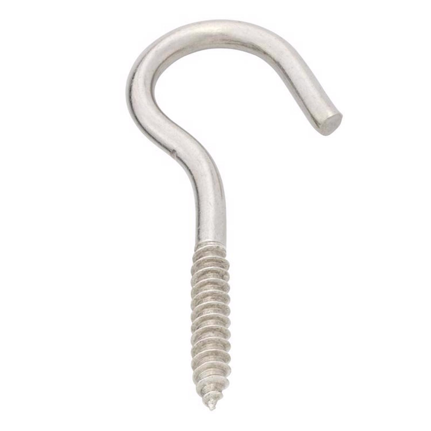 Hampton Small Stainless Steel 4.3 in. L Ceiling Hook 100 lb 1 pk
