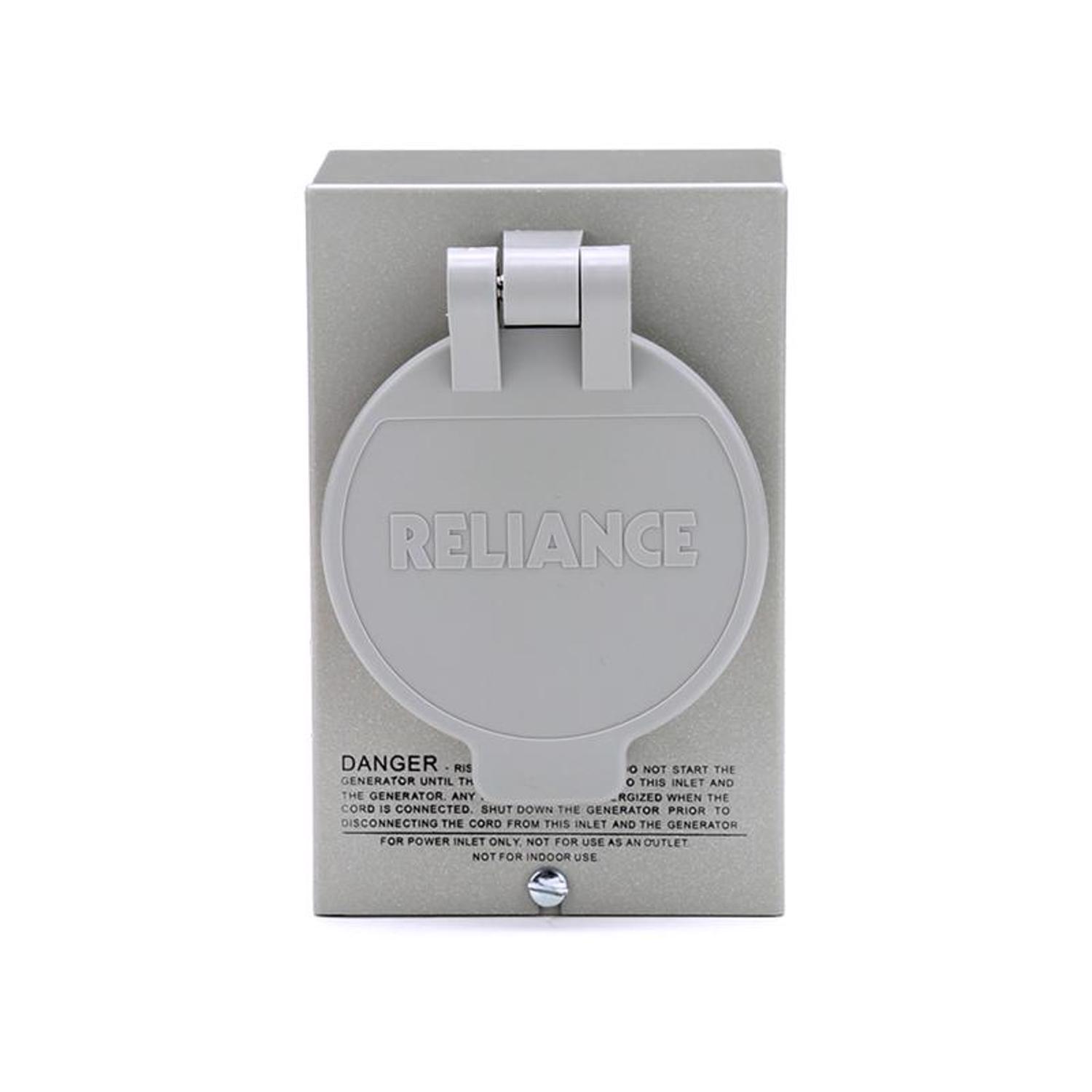 Reliance Controls 30 amps 125/250 V 1 space 4 circuits Surface Mount Power Inlet Box