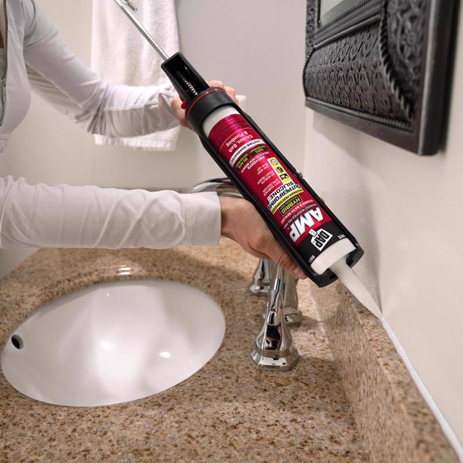 DAP AMP White Polymer Advanced Hybrid Caulk Sealant 9 oz