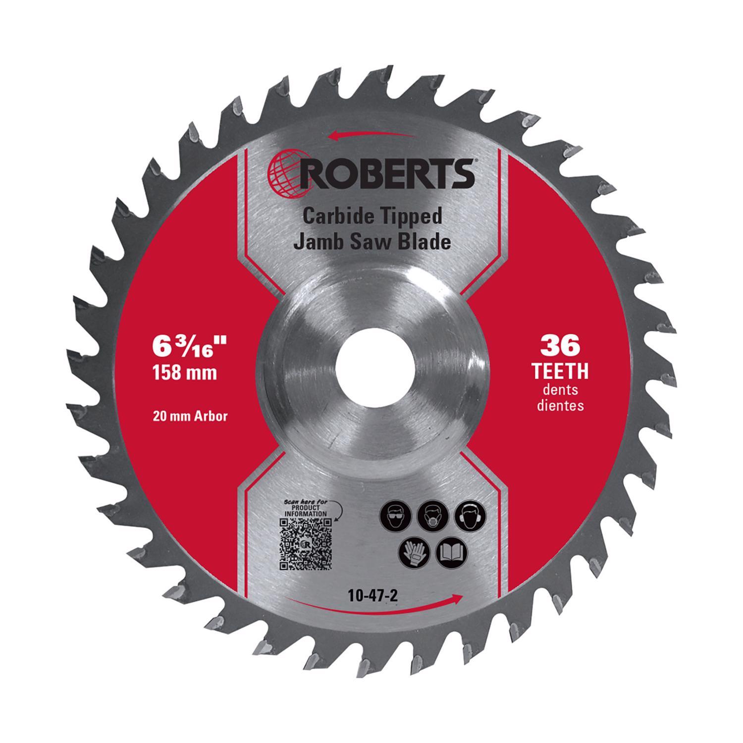 Roberts 6-3/4 in. D X 20 mm Carbide Tipped Saw Blade 36 teeth 1 pk
