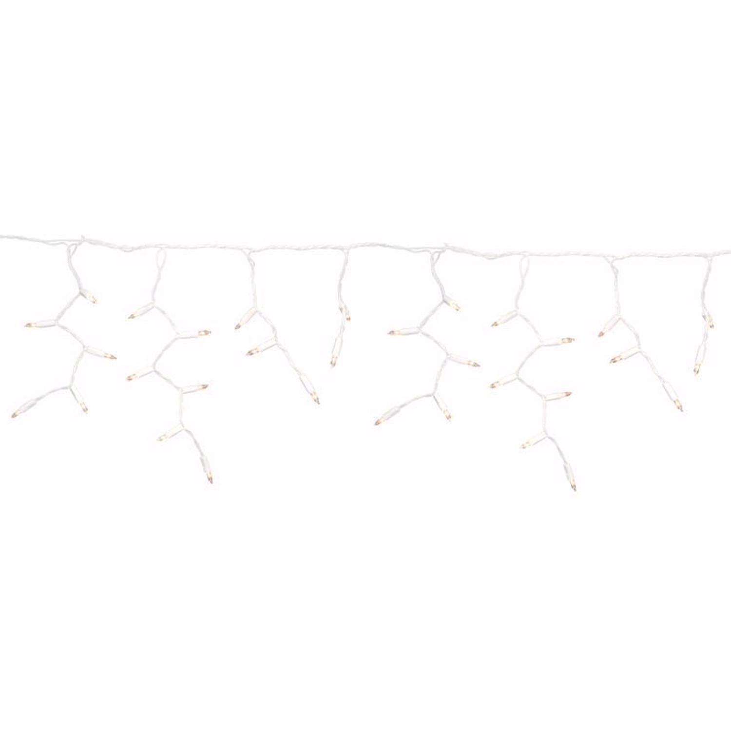 Celebrations Platinum LED T5 Warm White 100 ct Icicle Christmas Lights 9.5 ft.