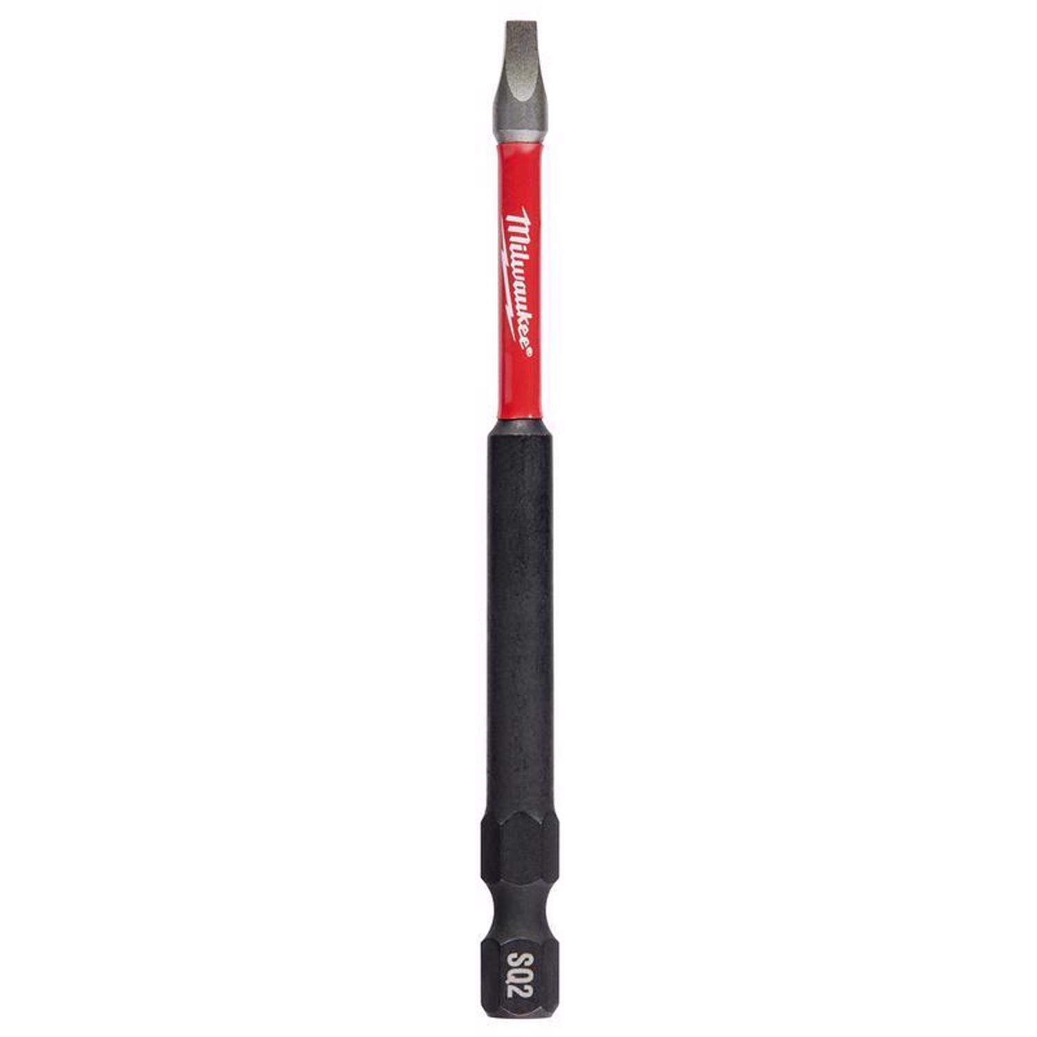 Milwaukee Shockwave Square #2 X 3-1/2 in. L Impact Power Bit Steel 1 pc