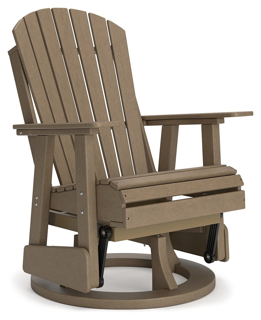 Ashley Furniture Adirondack Swivel Glider Hyland Wave Driftwood