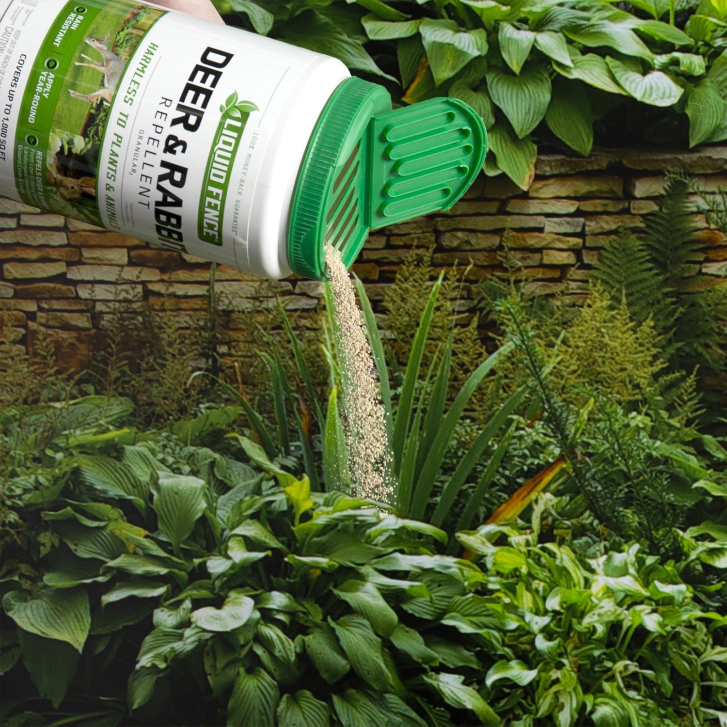 Liquid Fence Animal Repellent Granules For Deer and Rabbits 32 oz