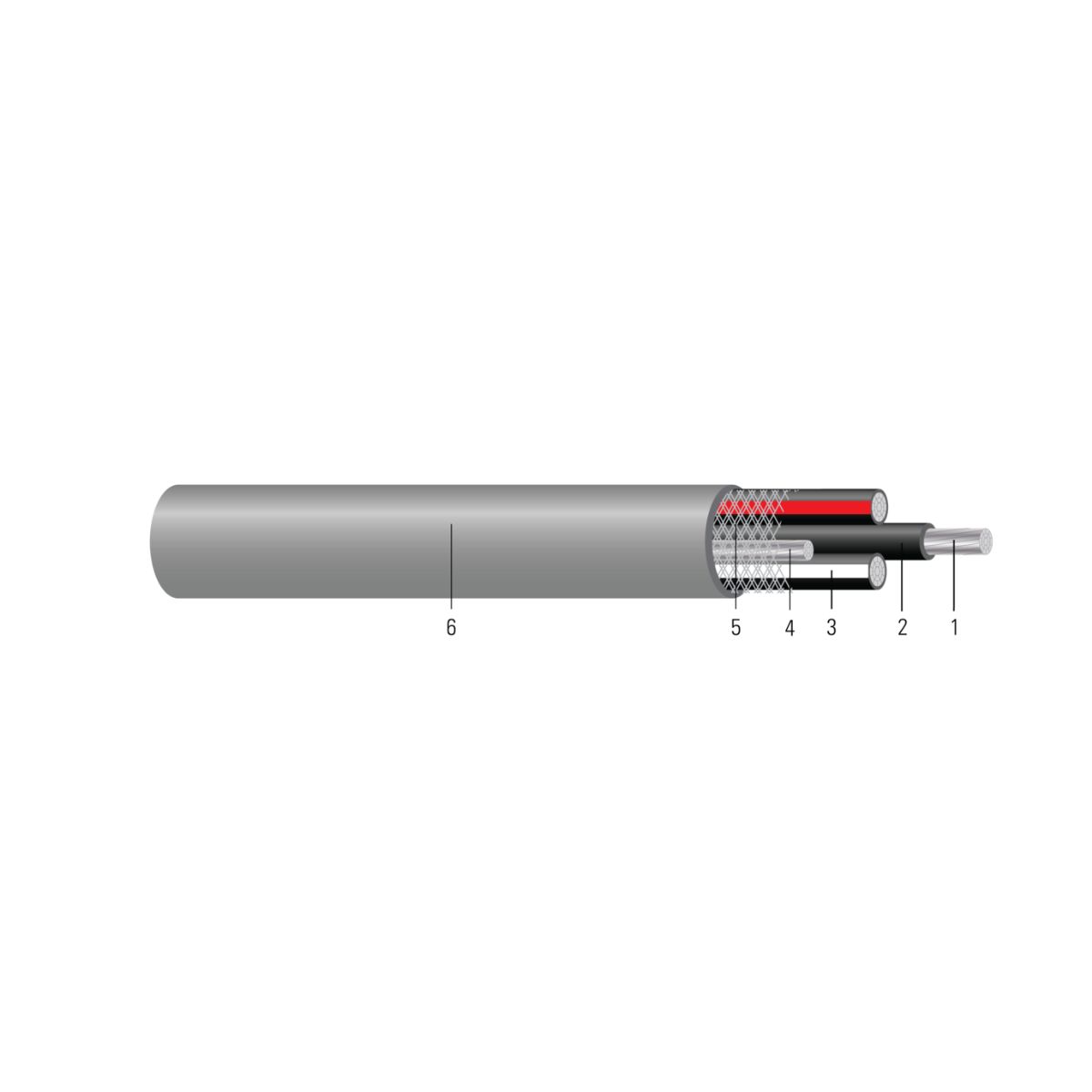 Southwire Wire 1/0-1/0-1/0-2 3E AL SERVICE ENTRANCE TYPE SER PVC JACKET 500 ft.