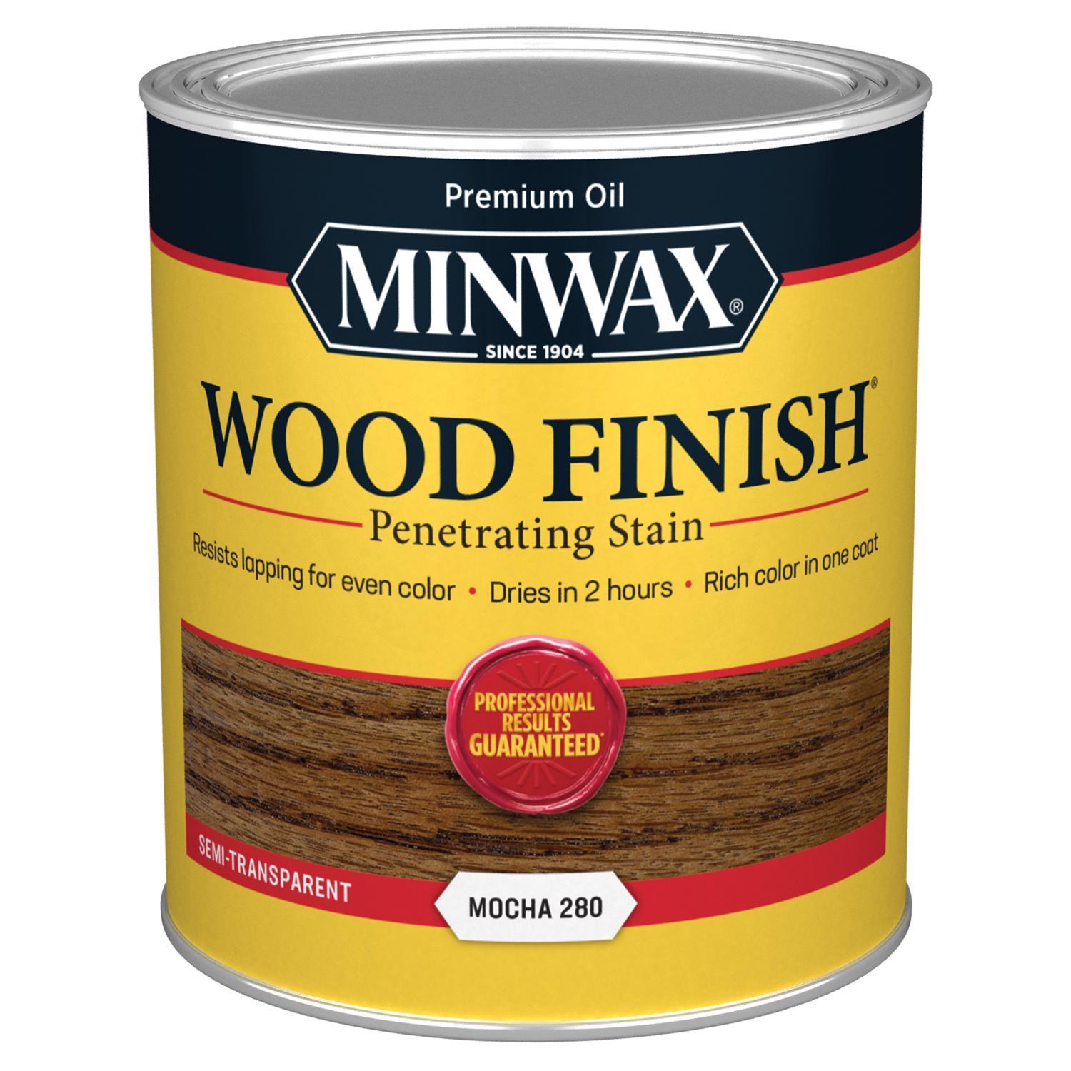 Minwax Wood Finish Semi-Transparent Mocha Oil-Based Penetrating Wood Stain 1 qt