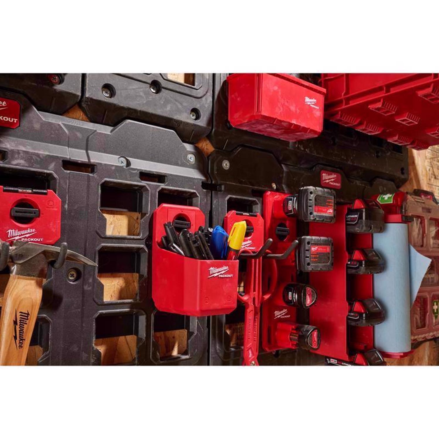 Milwaukee Packout Garage Organizer Organizer Cup Black/Red
