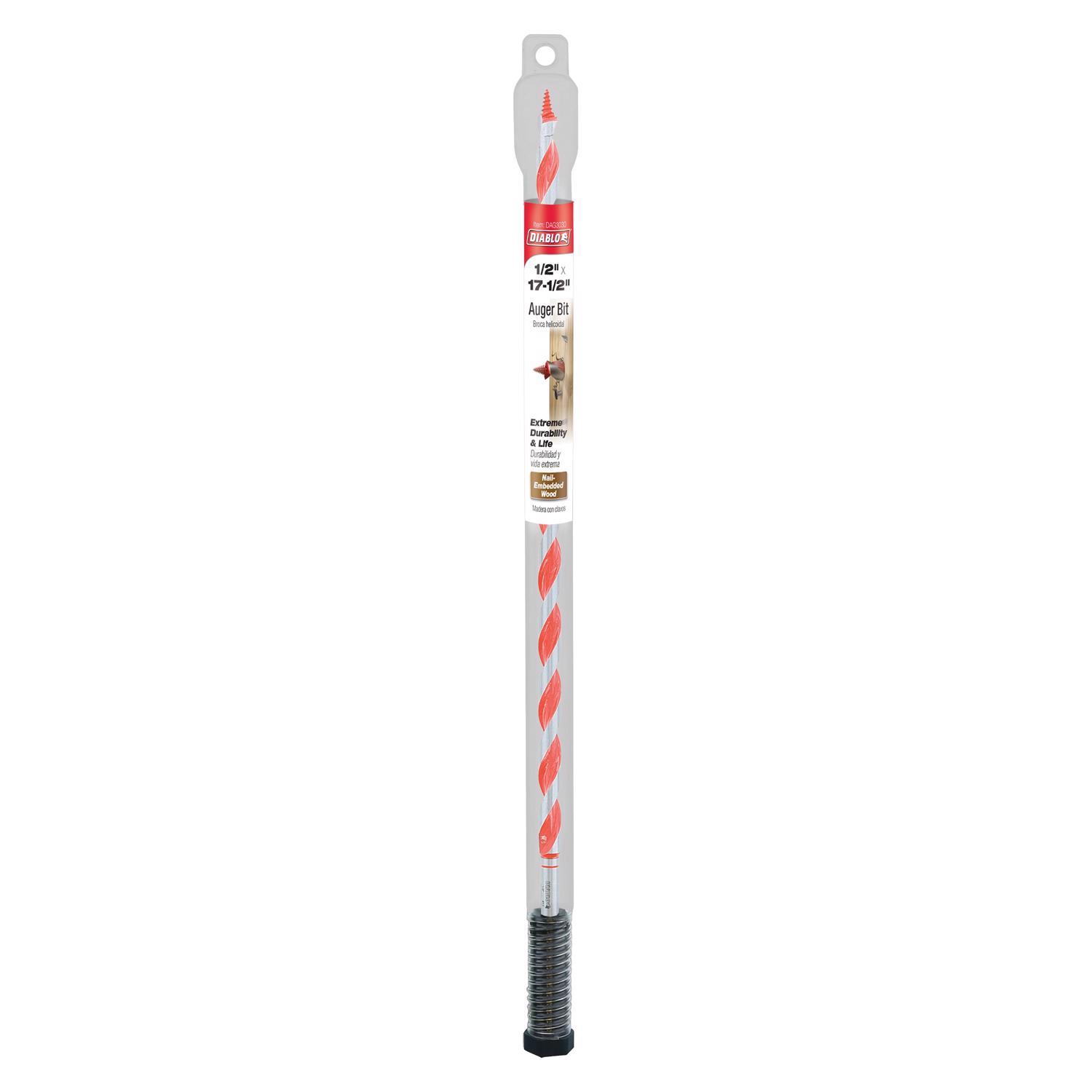 Diablo Dura-Tip 1/2 in. D X 17.5 in. L Auger Bit High Speed Steel 1 pc