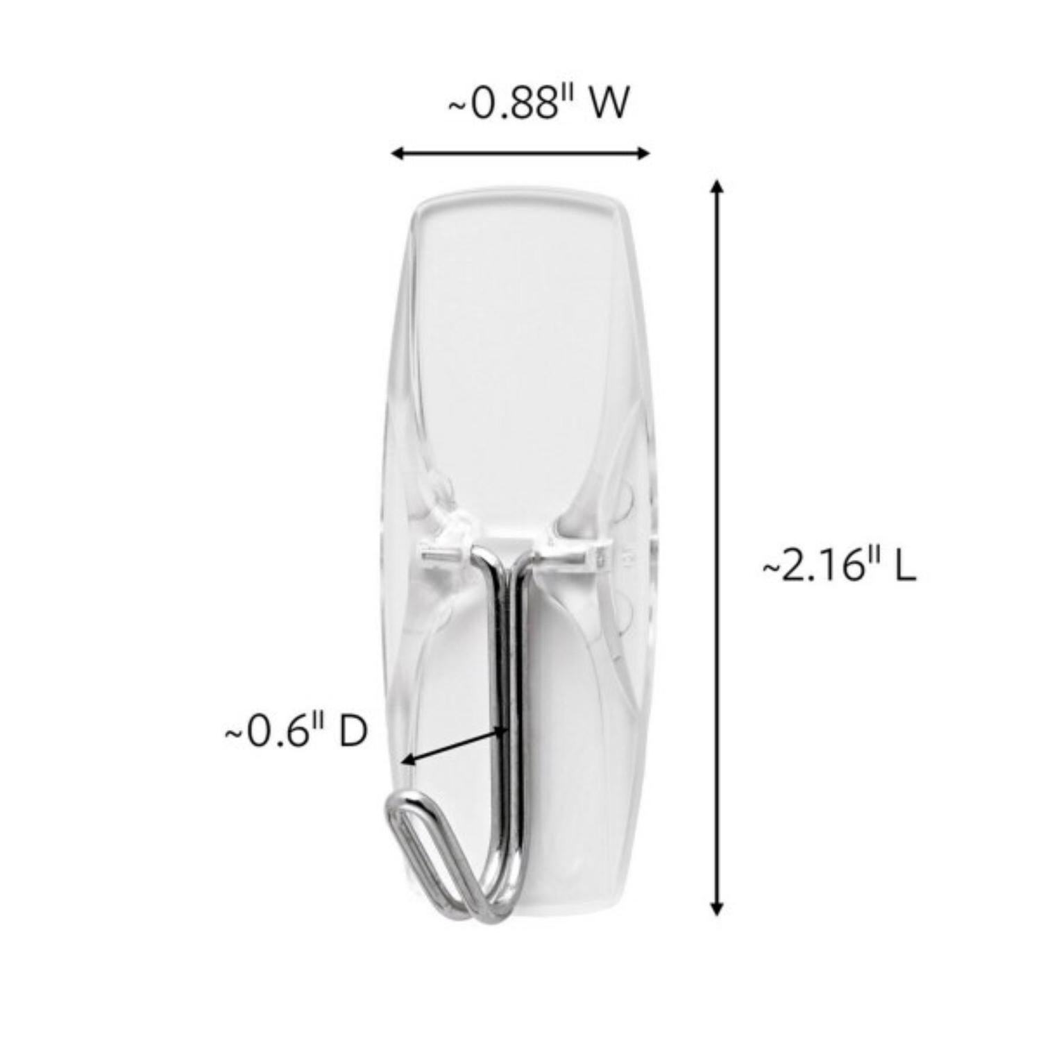 3M Command Medium Plastic Wire Hooks 2.17 in. L 6 pk