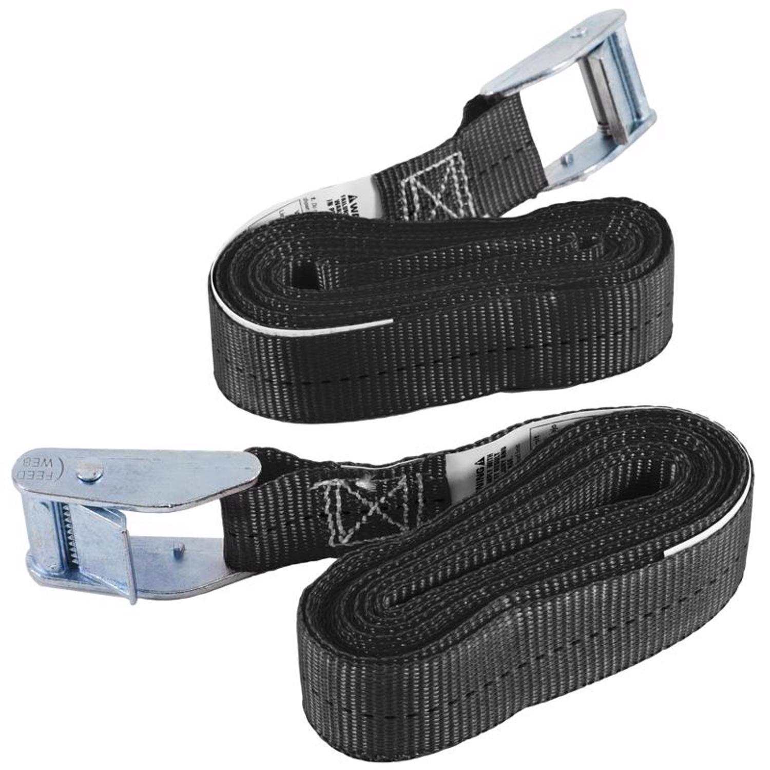 Keeper 1 in. W X 13 ft. L Black Lashing Strap 200 lb 2 pk