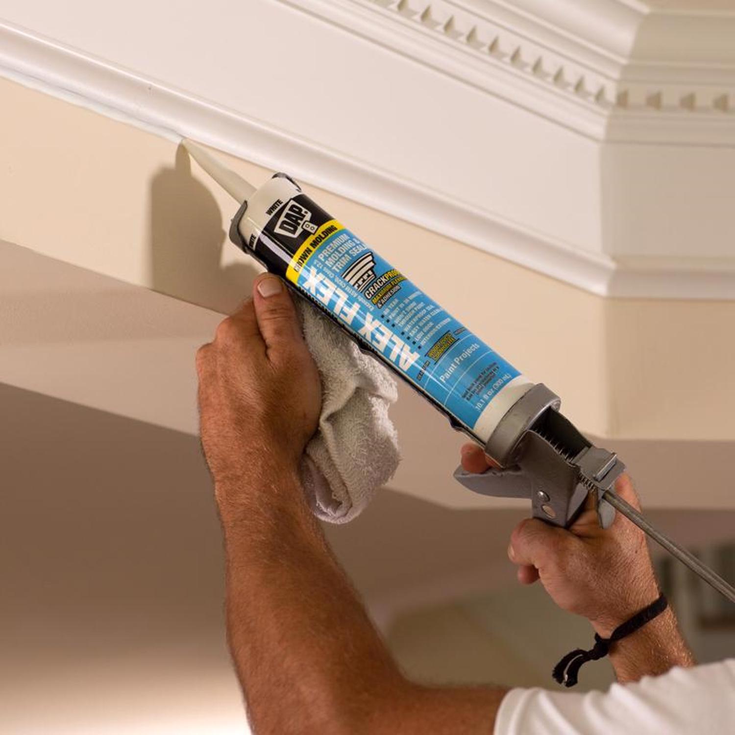 DAP Alex Flex White Acrylic Latex Interior Molding and Trim Sealant 10.1 oz