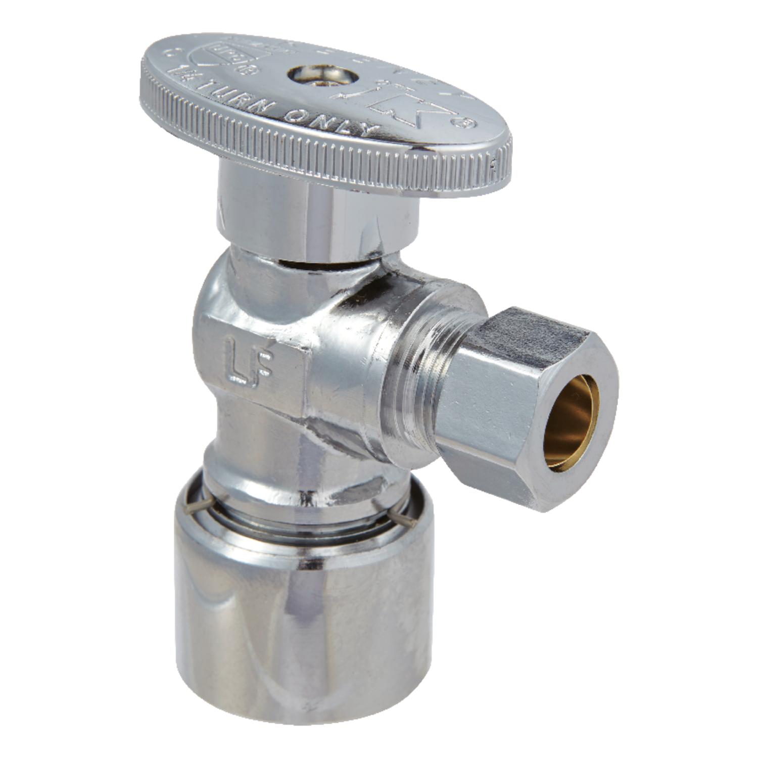 Ace Push Fit Compression Brass Angle Stop Valve