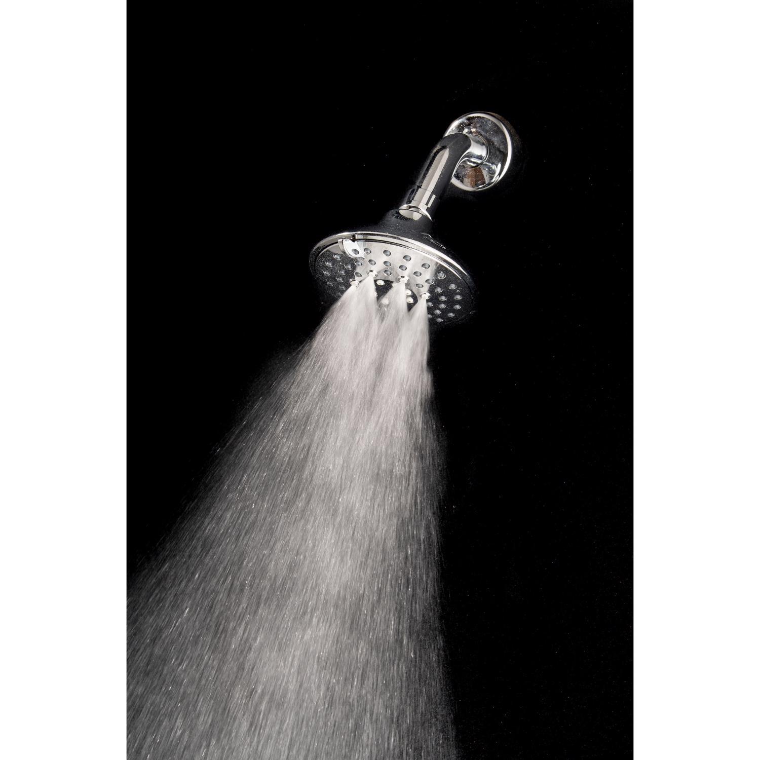 Whedon Blaster Massage Matte Black Plastic 5 settings Wallmount Showerhead 2.5 gpm
