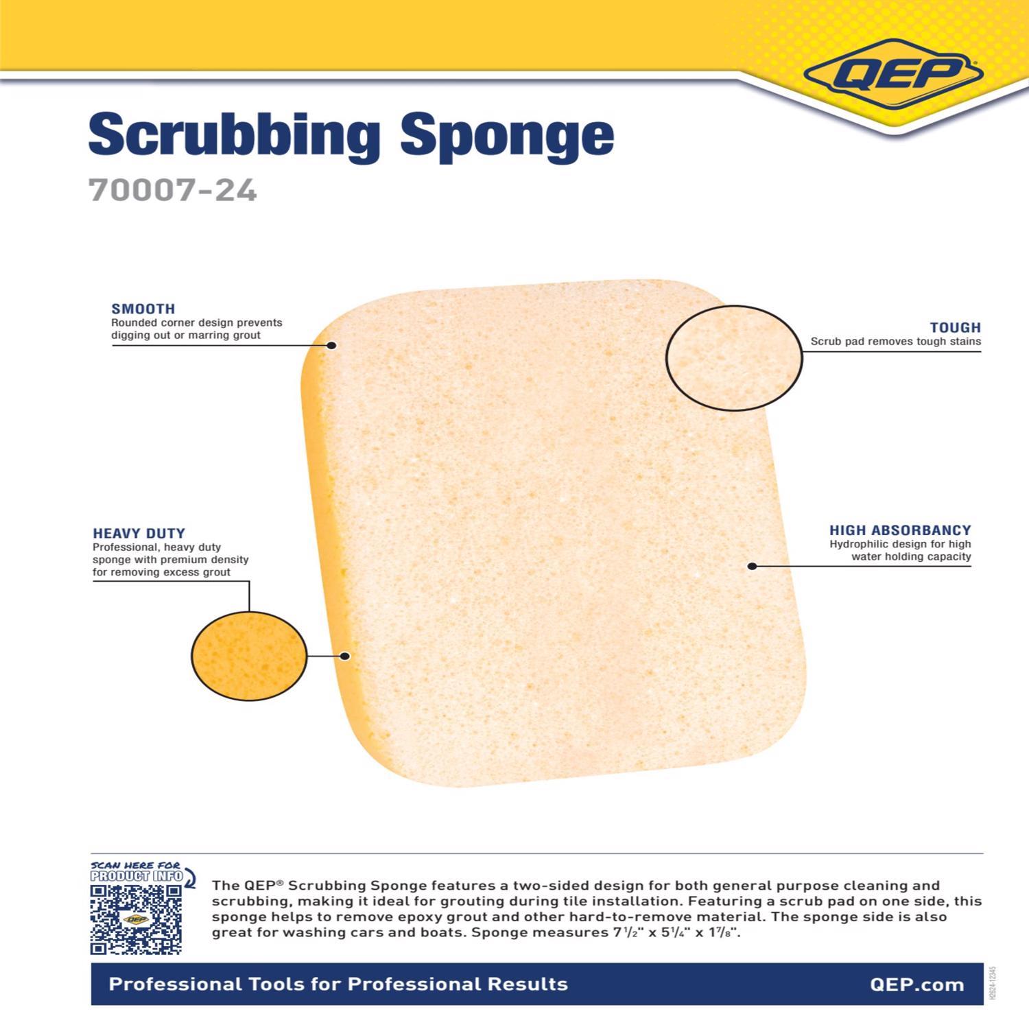 QEP 2 in. H X 5.25 in. W X 7.5 in. L Carbide Grit Grouting Sponge 1 pc