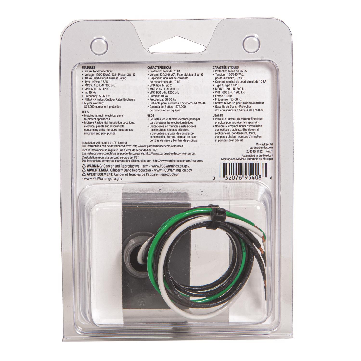 Gardner Bender Spike Stopper Surge Home Electronics Protective Device