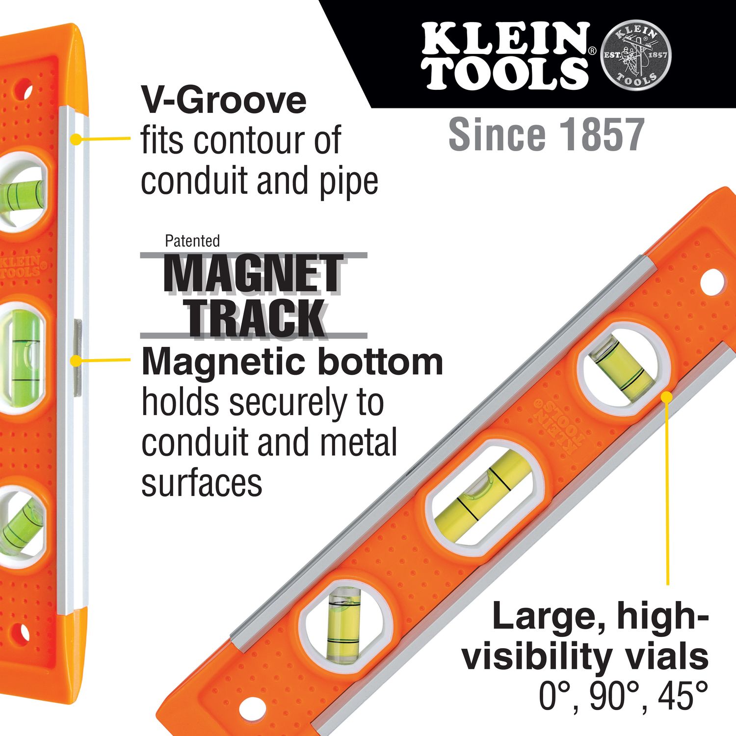 Klein Torpedo Level 3 Vial 9 In.