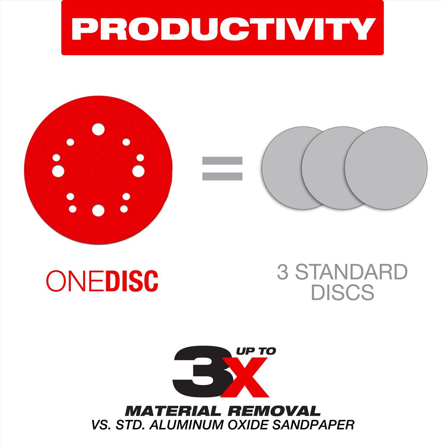 Diablo 5 in. Ceramic Blend Hook and Lock Sanding Disc 40 Grit Ultra Coarse 15 pk