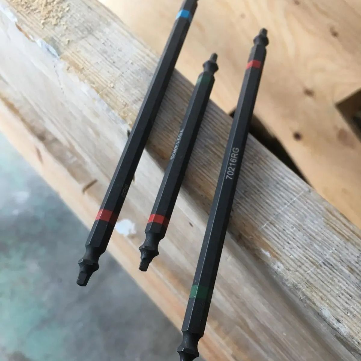 Rack-A-Tiers #2 Blue Phillips & #1 Green Robertson Square Double-Ended Impact Bit 6 in.