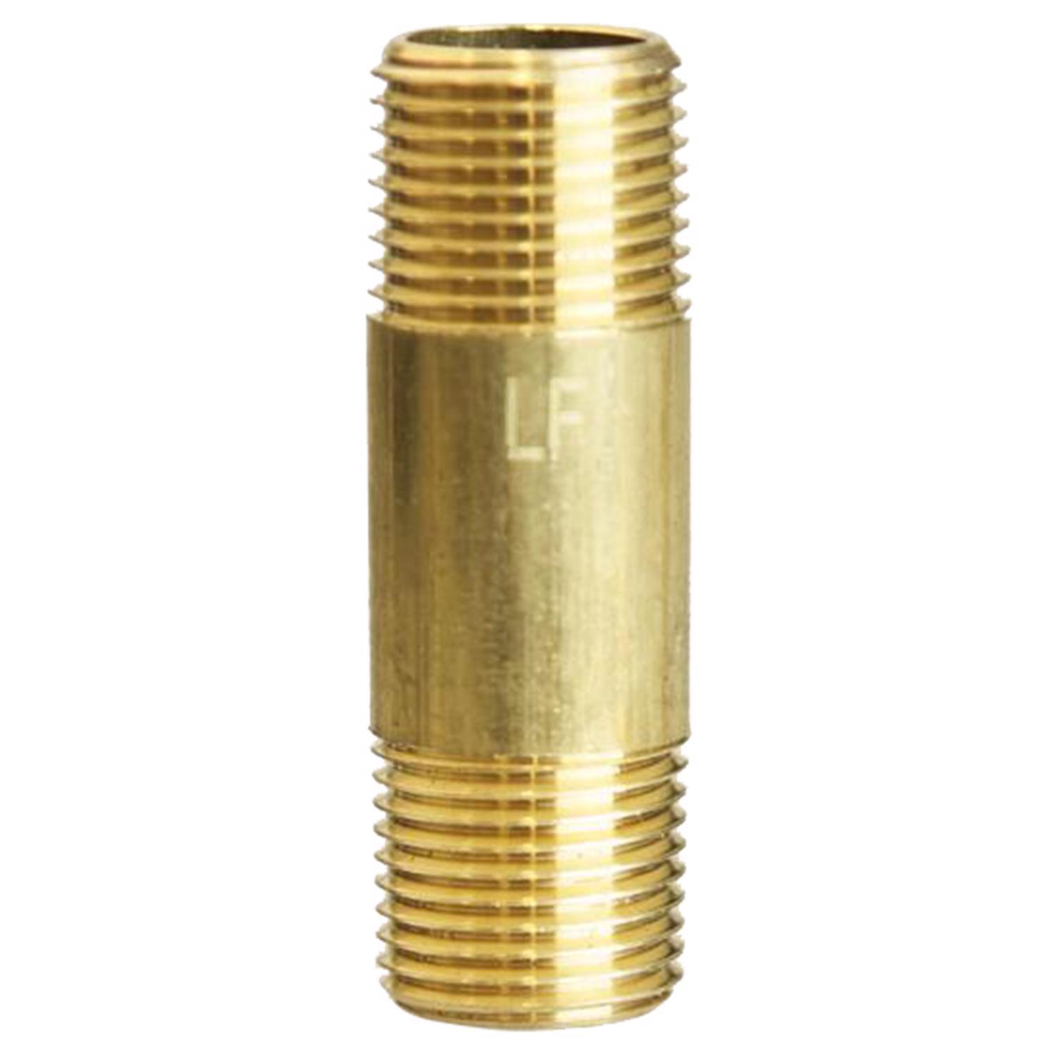 ATC 3/8 in. MPT 3/8 in. D MPT Yellow Brass Nipple 2 in. L