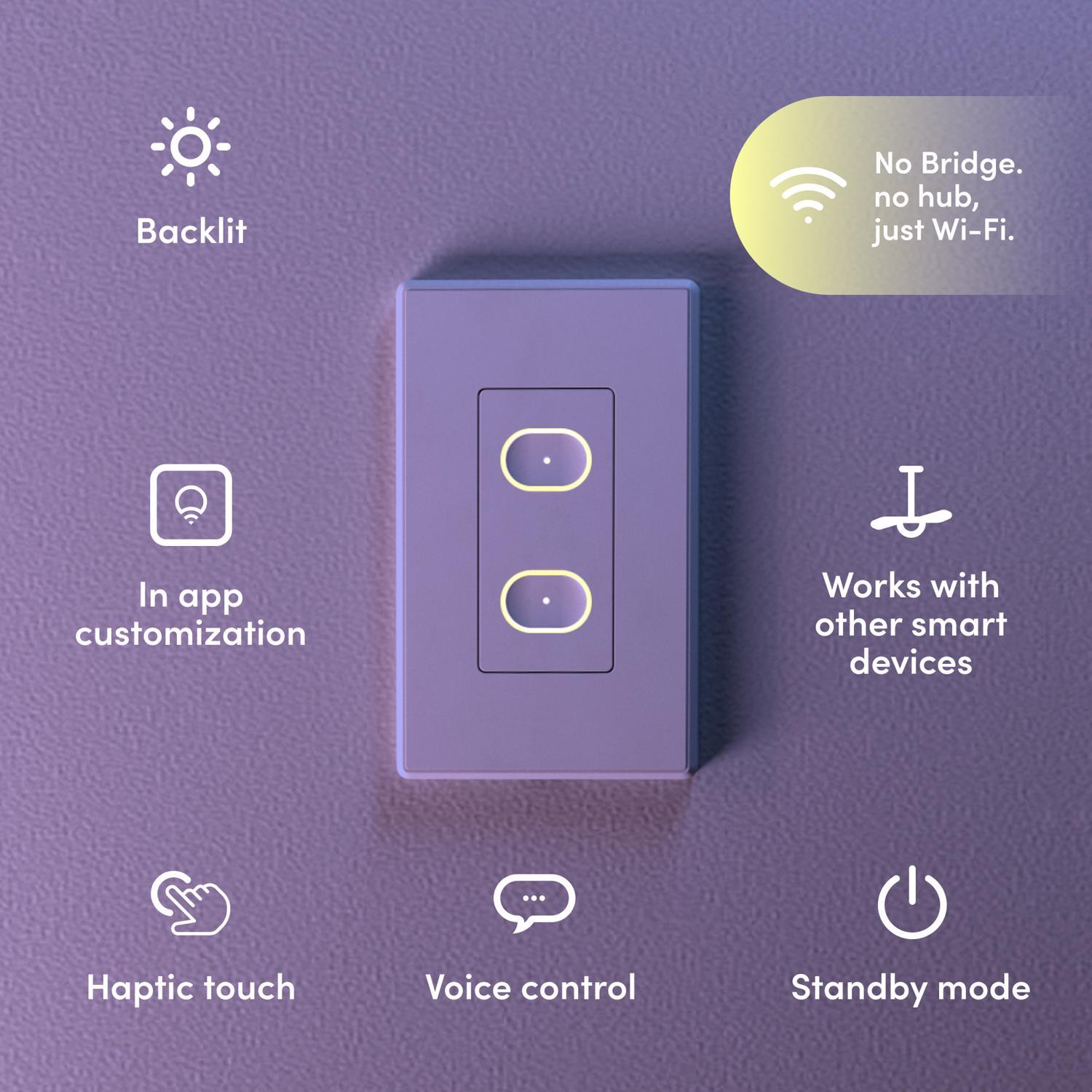 LIFX Smart Home 15 amps Single Pole Smart Smart-Enabled Switch White 1 pk