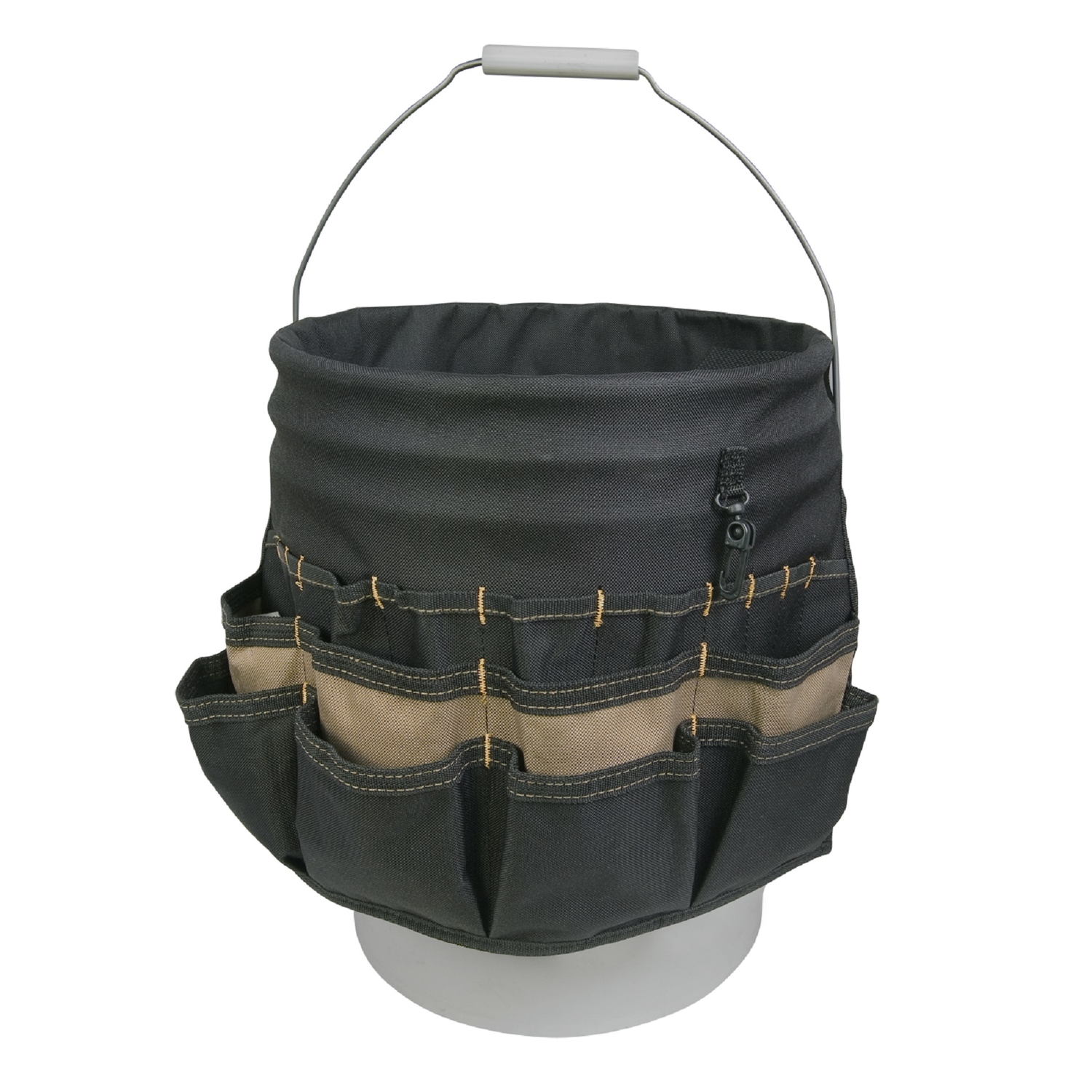 CLC 3 in. W X 12.75 in. H Polyester Bucket Organizer 48 pocket Black/Tan 1 pc