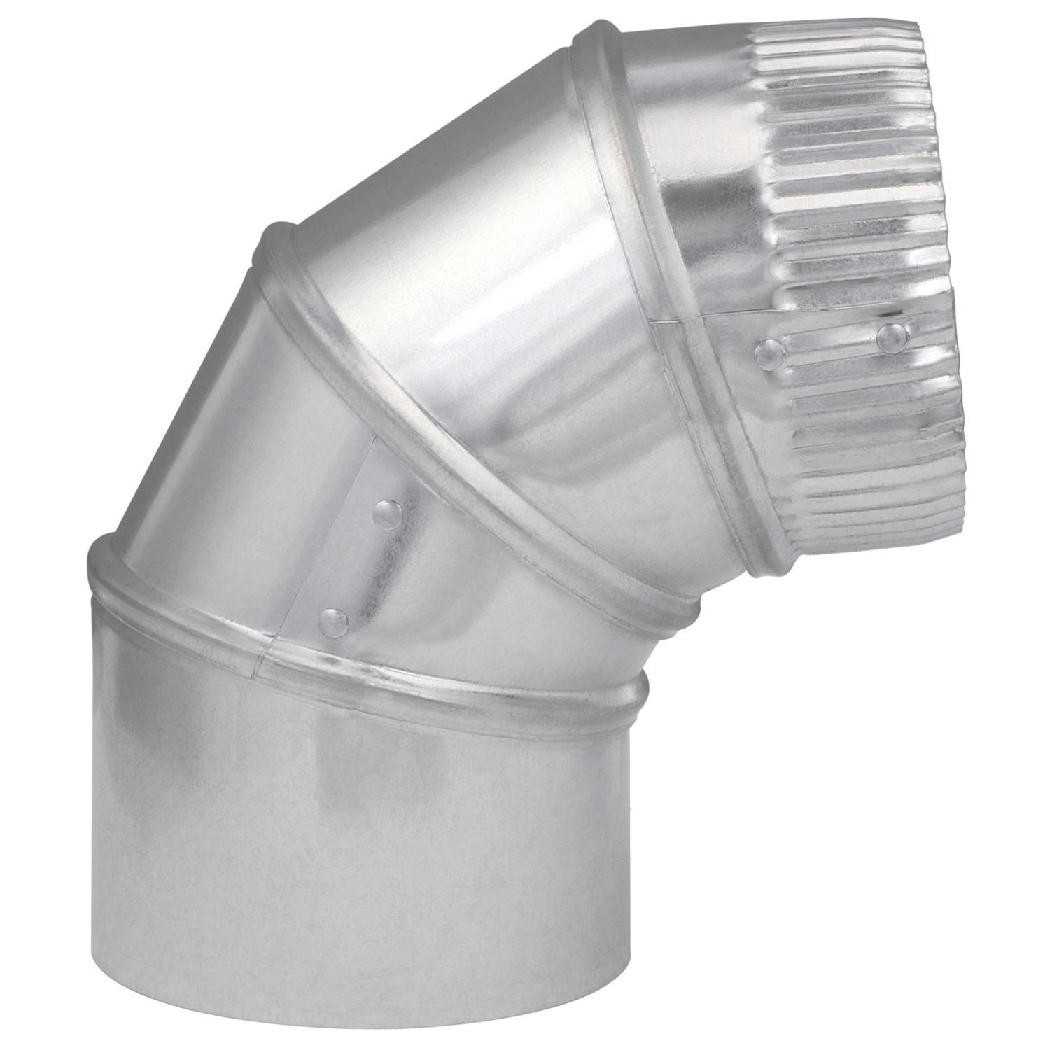 Imperial 4 in. D X 4 in. D Adjustable 90 deg Galvanized Steel Furnace Pipe Elbow