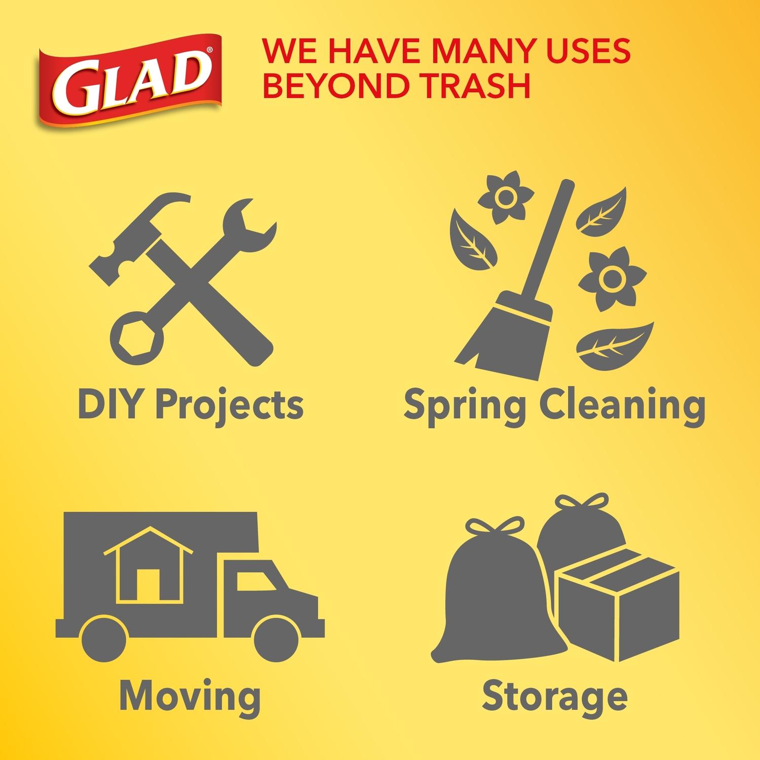 Glad ForceFlex 13 gal Fresh Scent Trash Bags Drawstring 40 pk 0.78 mil