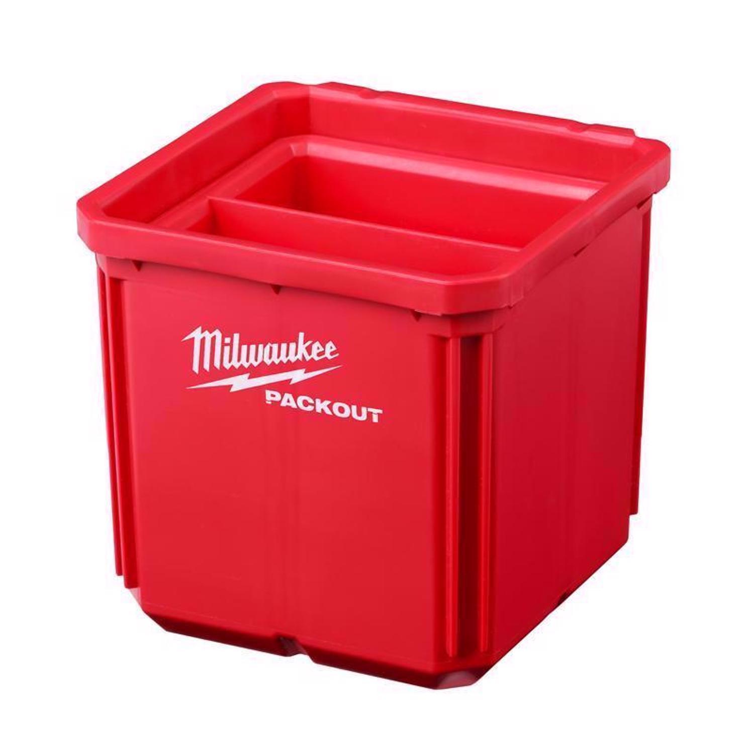 Milwaukee Packout Shop Storage Garage Organizer Small Parts Bin Set Red