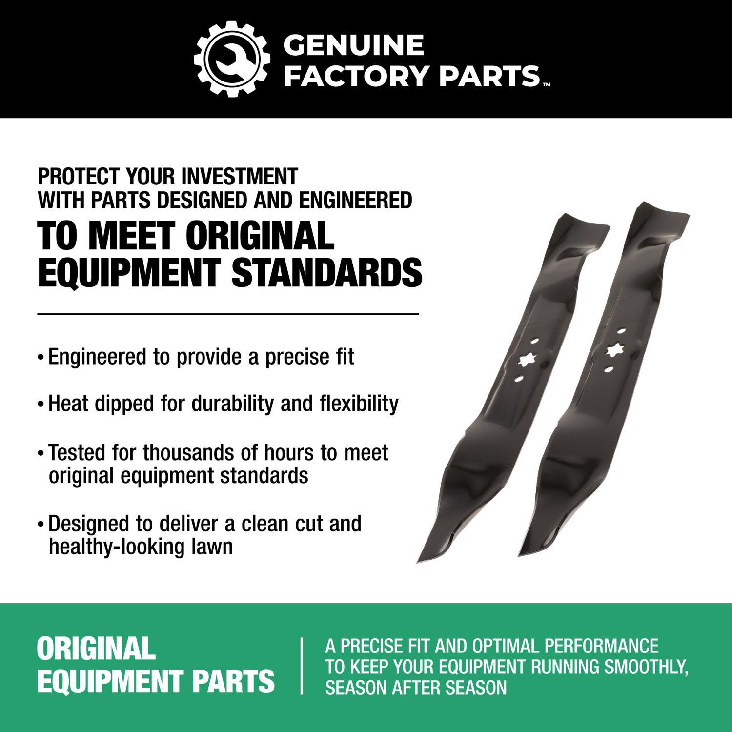 Genuine Factory Parts 42 in. Mulching Mower Blade Set For Riding Mowers 1 pk