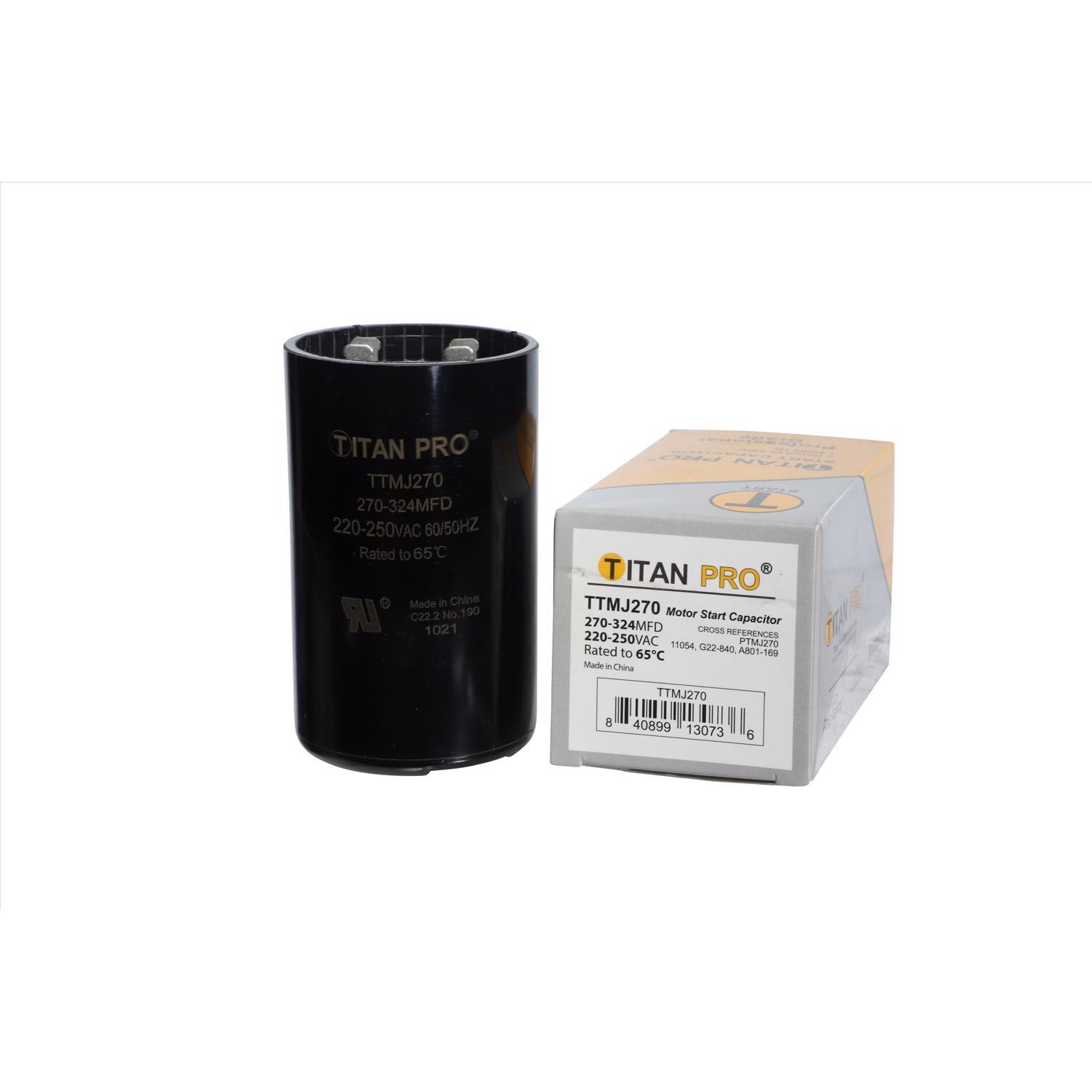 Titan Pro 270-324 MFD 250 V Round Start Capacitor