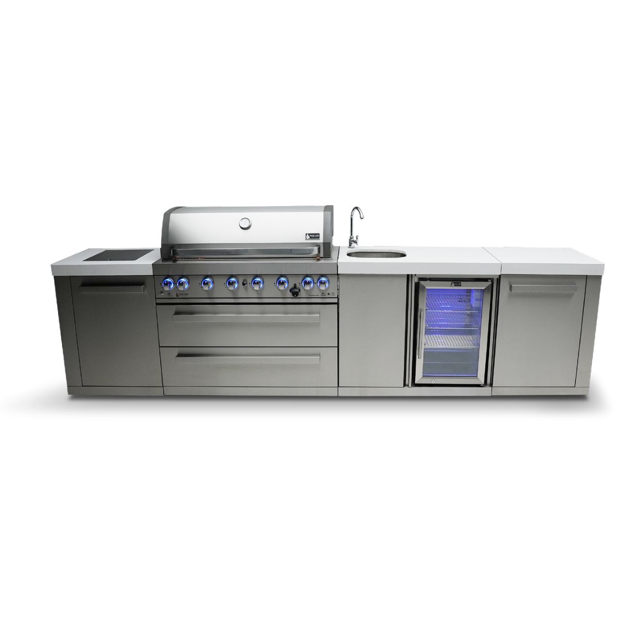 Mont Alpi  6-Burner island with beverage center MAI805-BEV