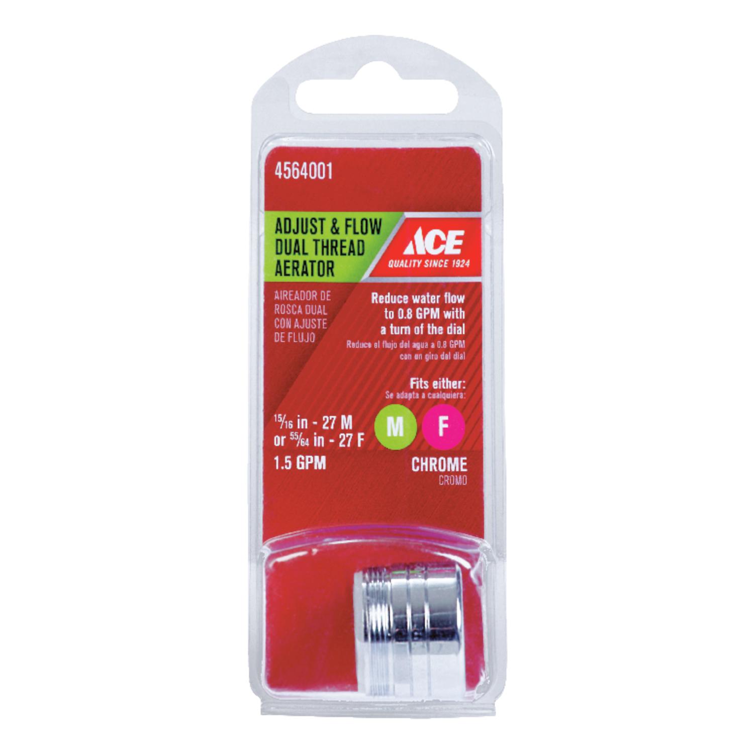 Ace Dual Thread 15/16 in.- 27M x 55/64 in.-27F Chrome Faucet Aerator