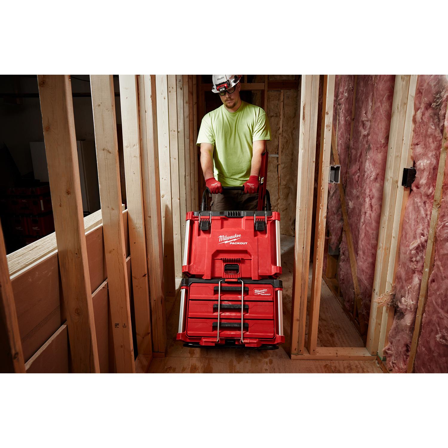 Milwaukee Packout 48 in. H X 20 in. W X 12 in. D Collapsible 2-Wheel Cart