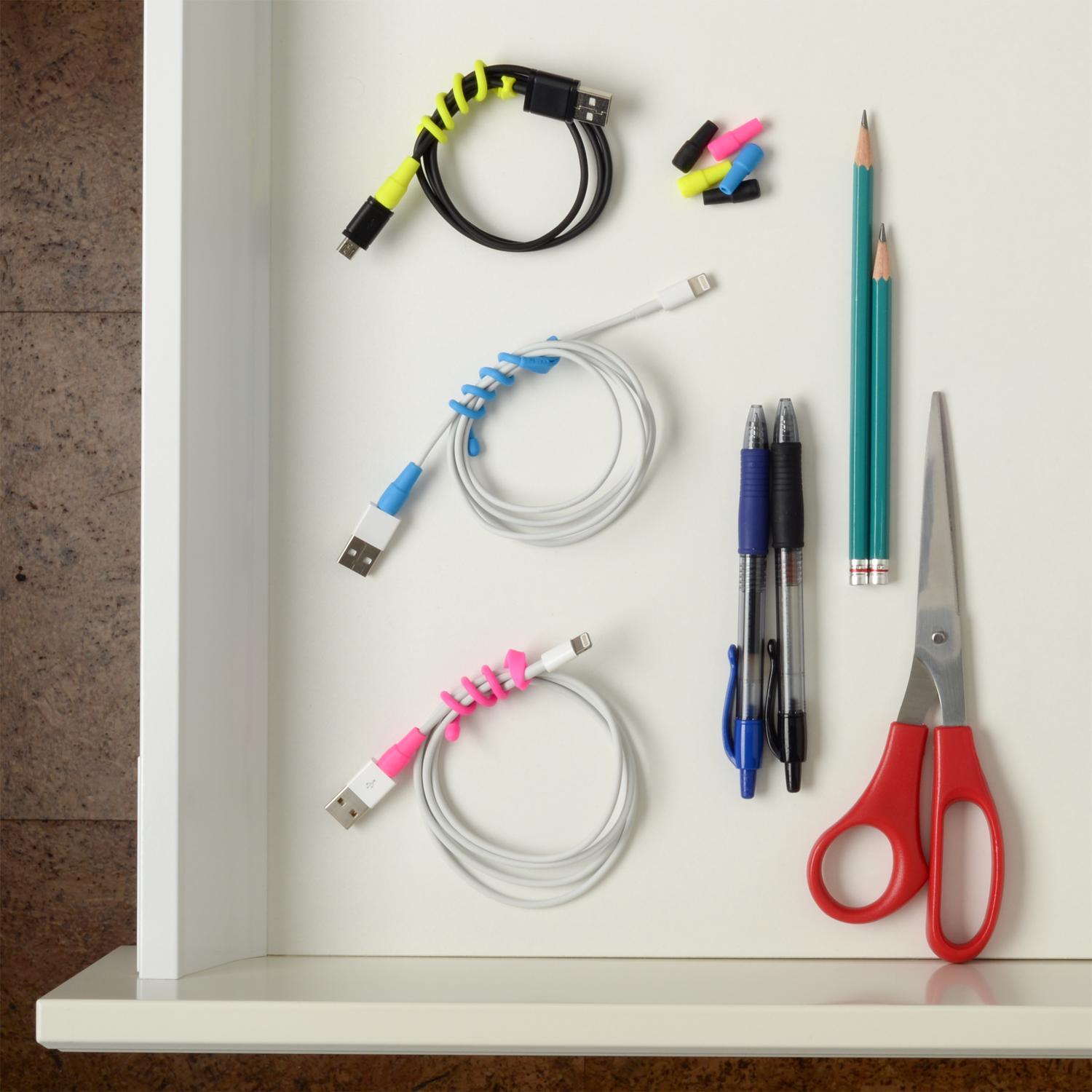 Nite Ize CordCollar 0.82 in. L Assorted Silicone Cord Identification and Protection Kit