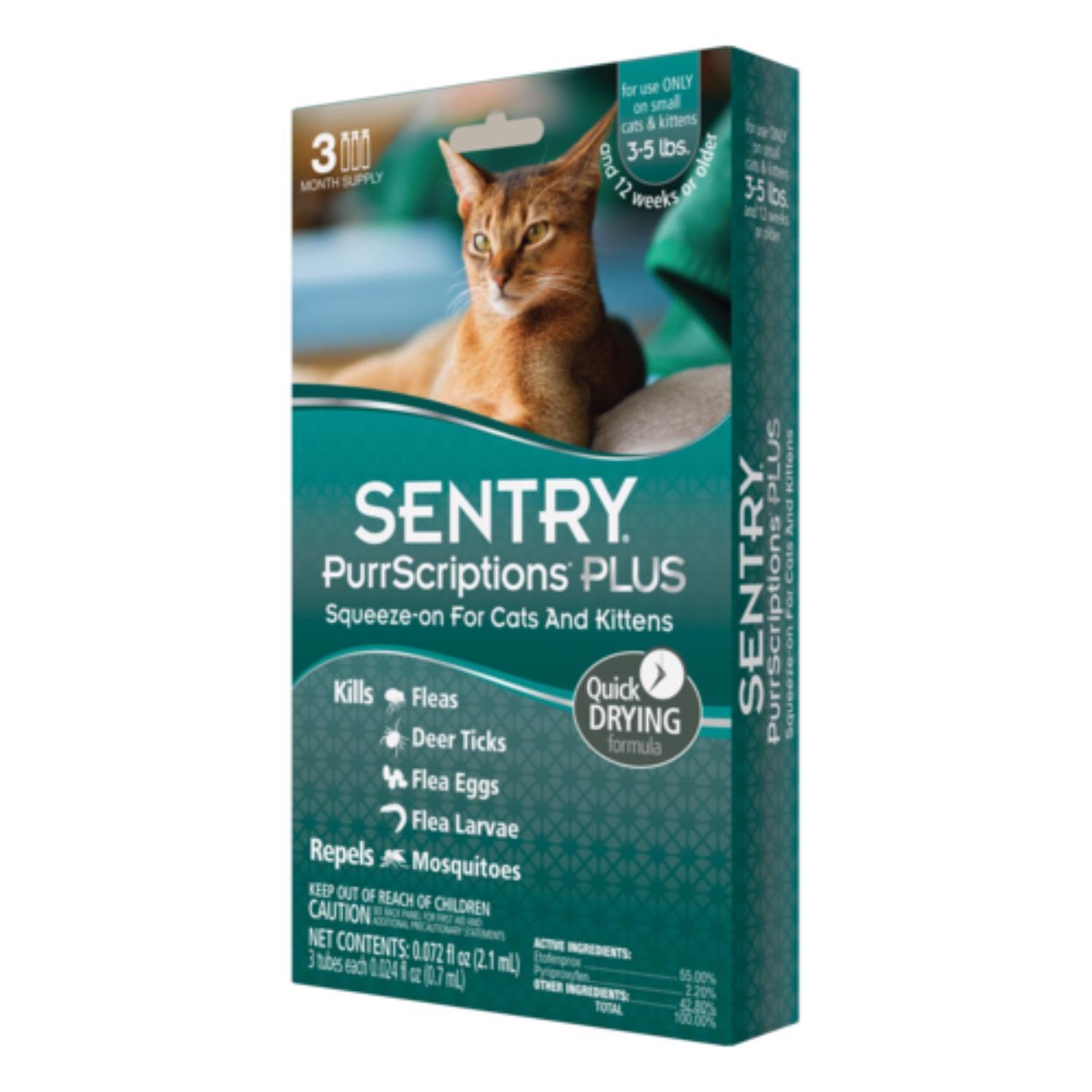Sentry Purrscriptions Plus Liquid Cat Flea Treatment Etofenprox 0.024 oz