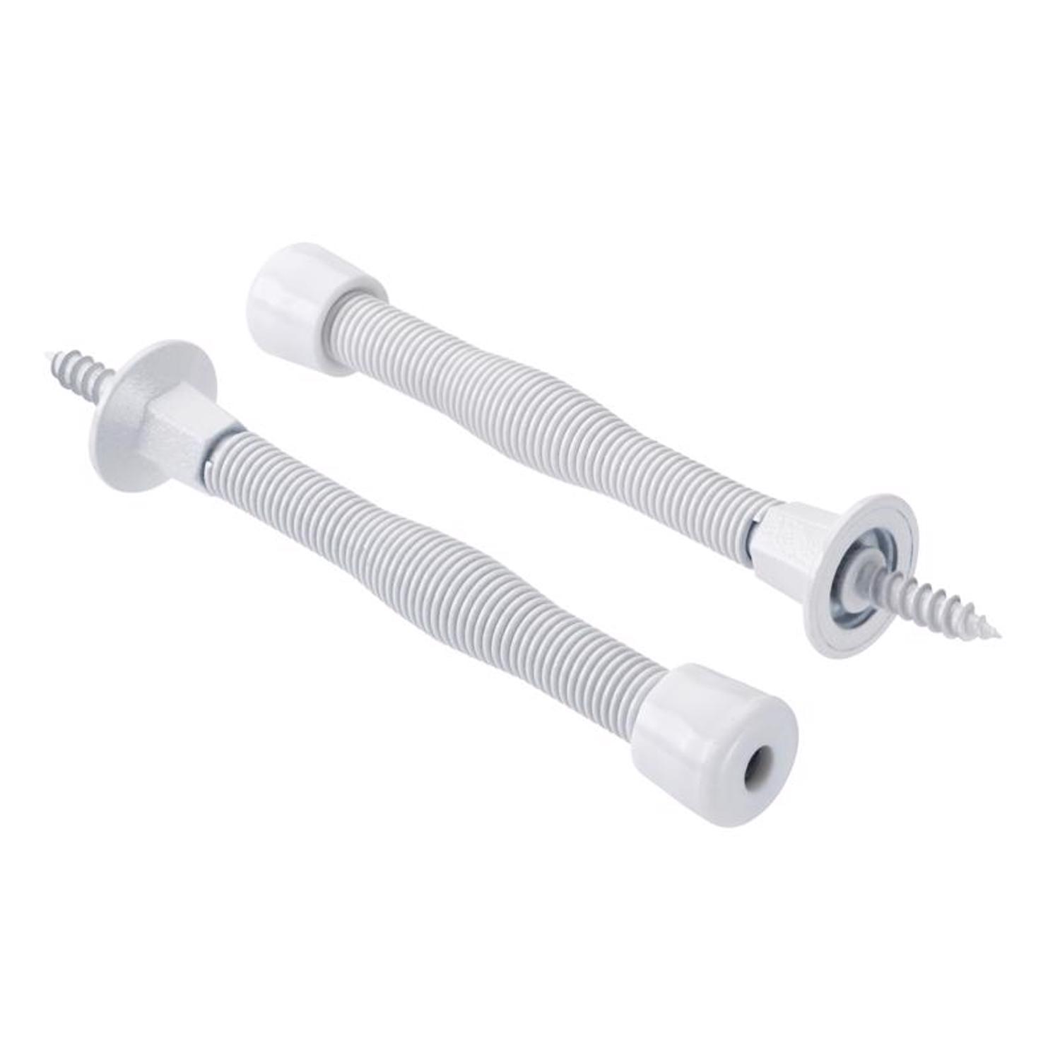 Ace 3 in. W Metal White Spring Door Stop Mounts to door and wall 0 in.