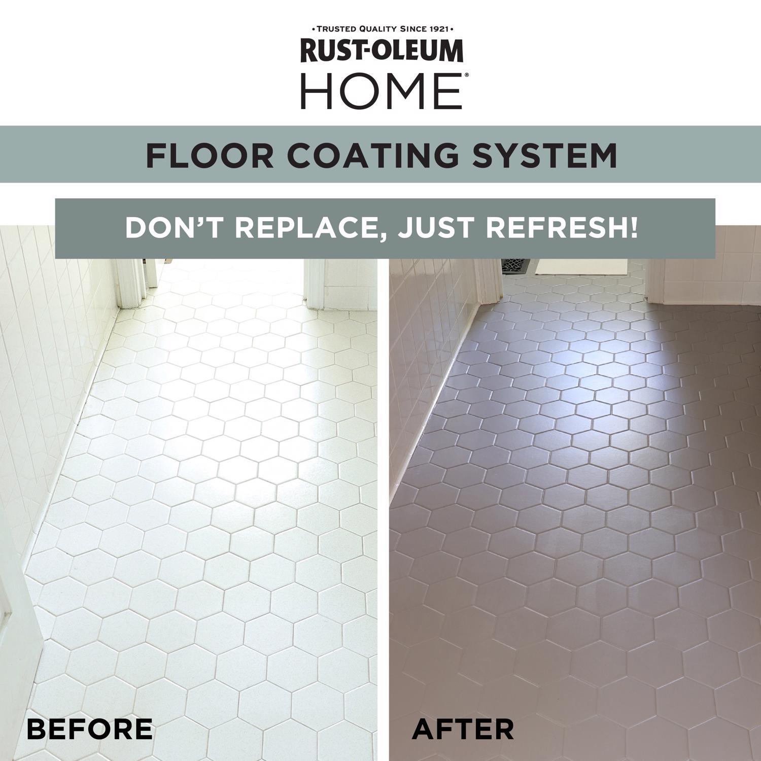 Rust-Oleum Home Floor Coating Ultra White Tint Base Water-Based Floor Coating Step 1 1 qt