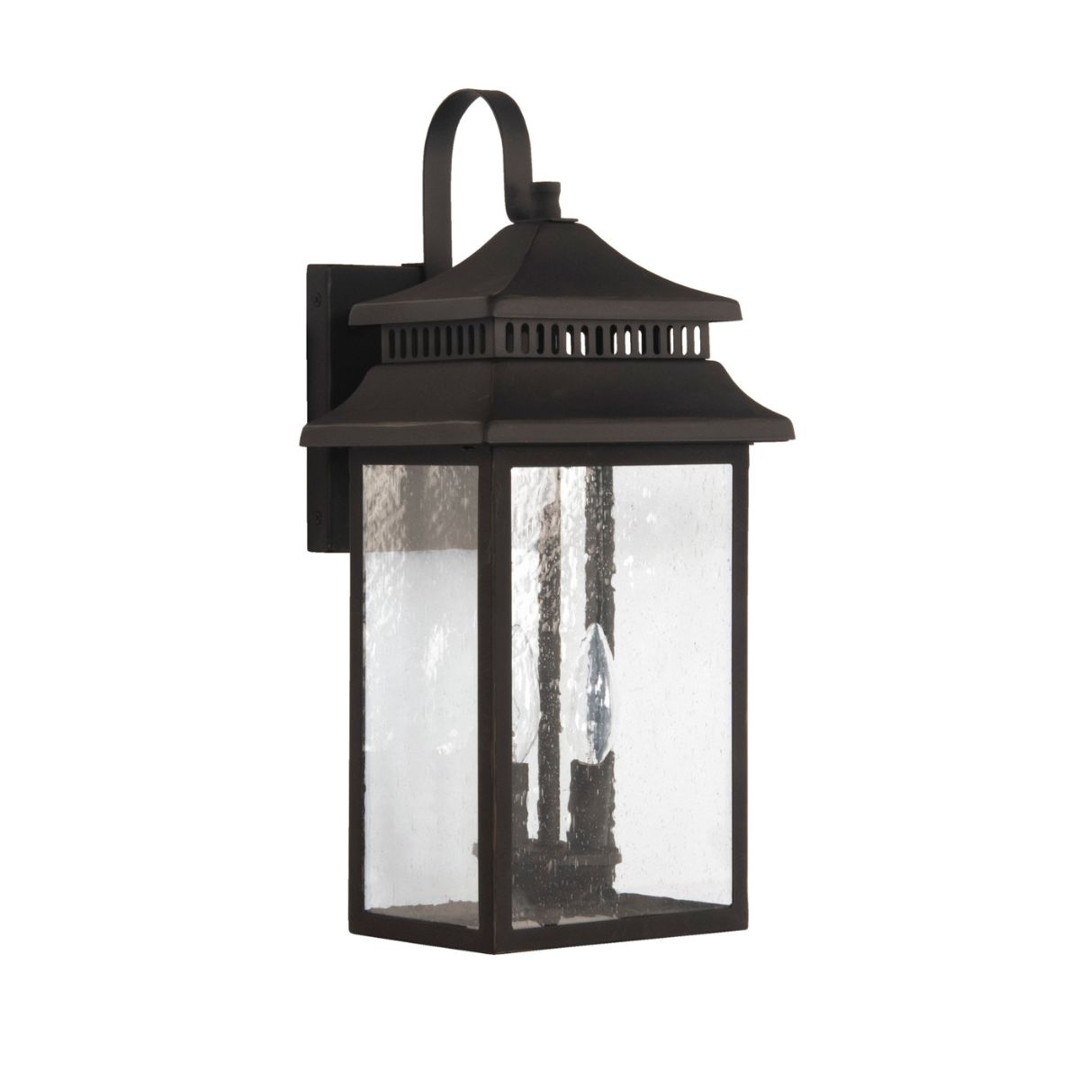 Craftmade Crossbend 2 Light Medium Outdoor Wall Lantern in Dark Bronze Gilded