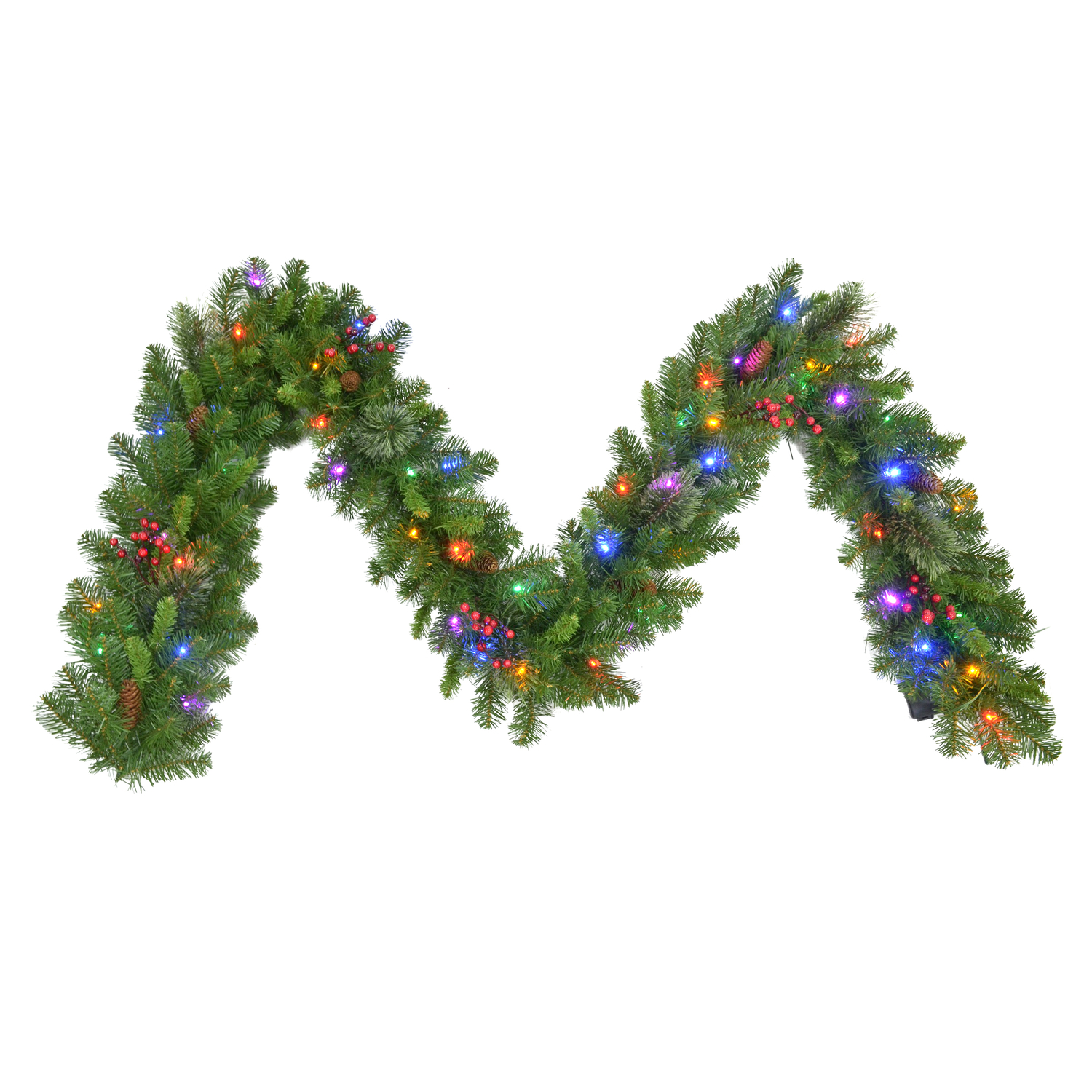 Celebrations Platinum 10 in. D X 9 ft. L LED Prelit Decorated Multicolored Mixed Cedar Pine Garland