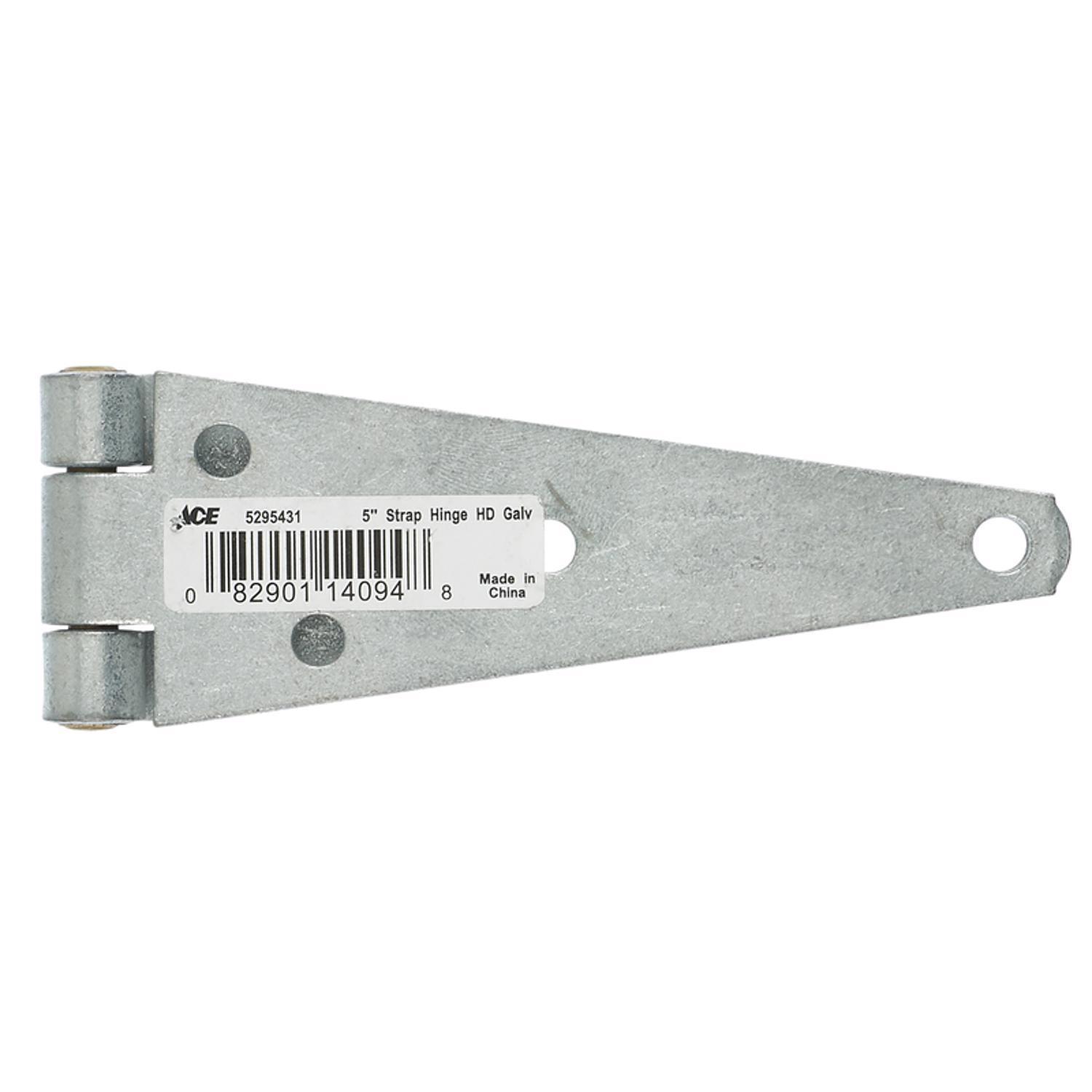 Ace 5 in. L Galvanized Heavy Duty Strap Hinge 1 pk