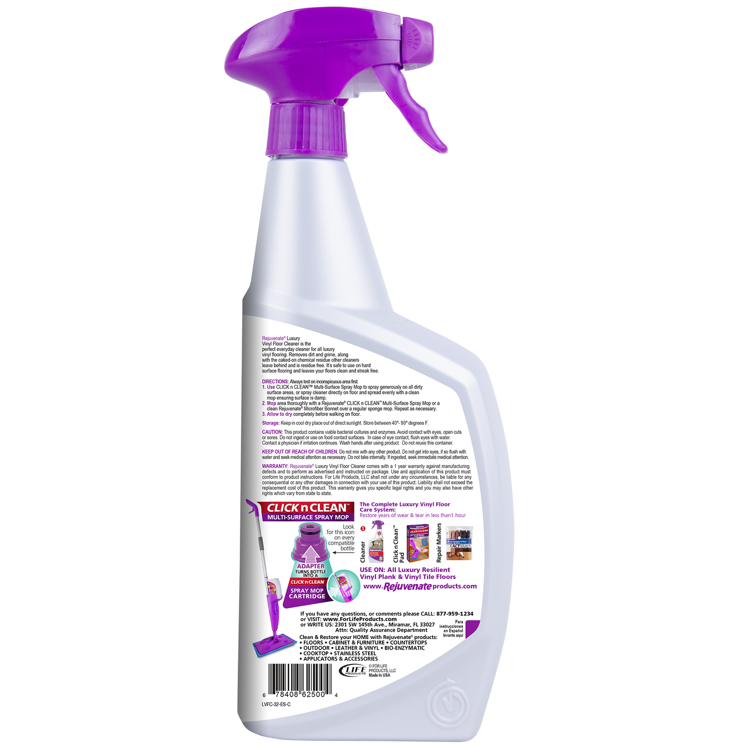 Rejuvenate Luxury Vinyl Floor Cleaner Liquid 32 oz