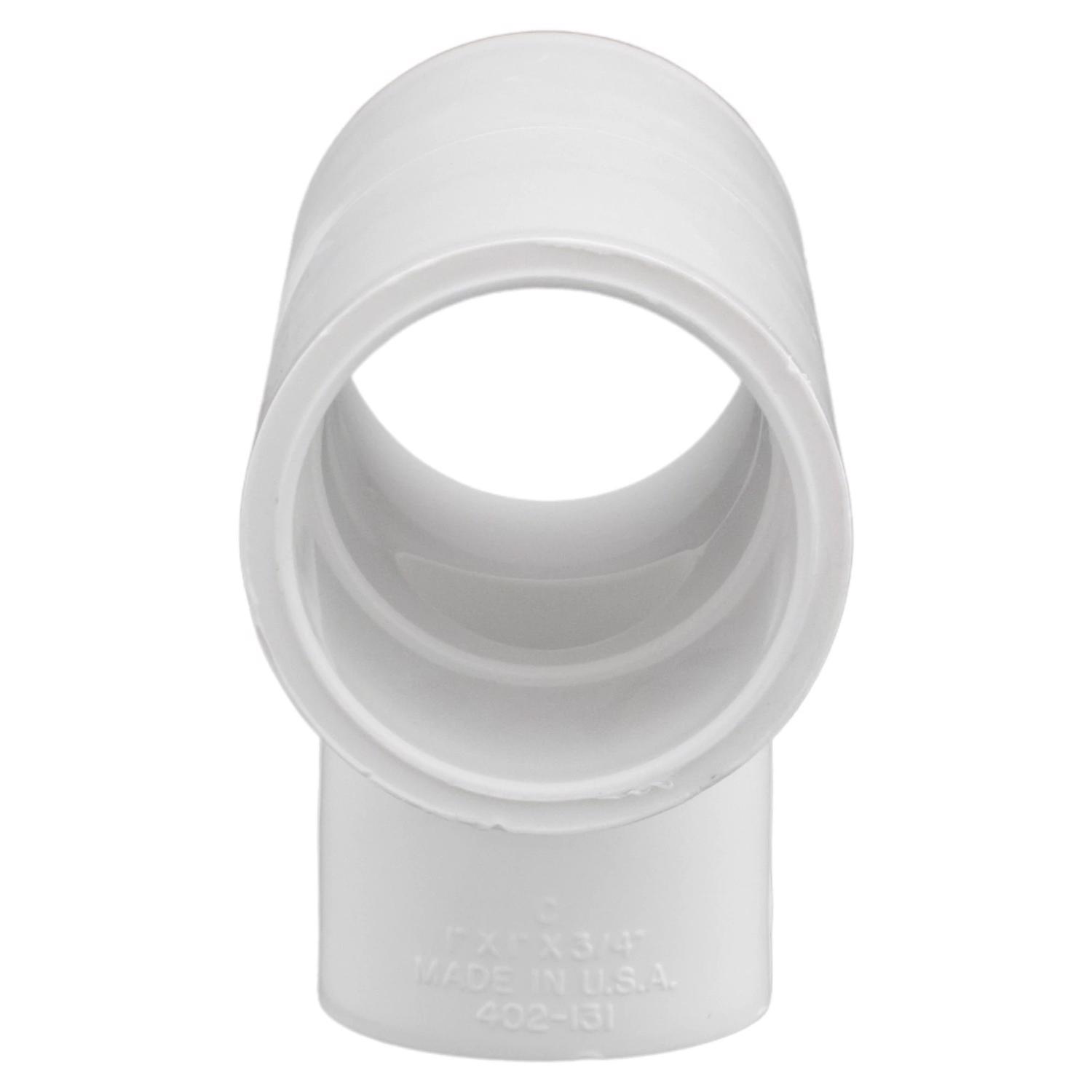 Charlotte Pipe Schedule 40 1 in. Slip X 1 in. D Slip PVC Reducing Tee 1 pk