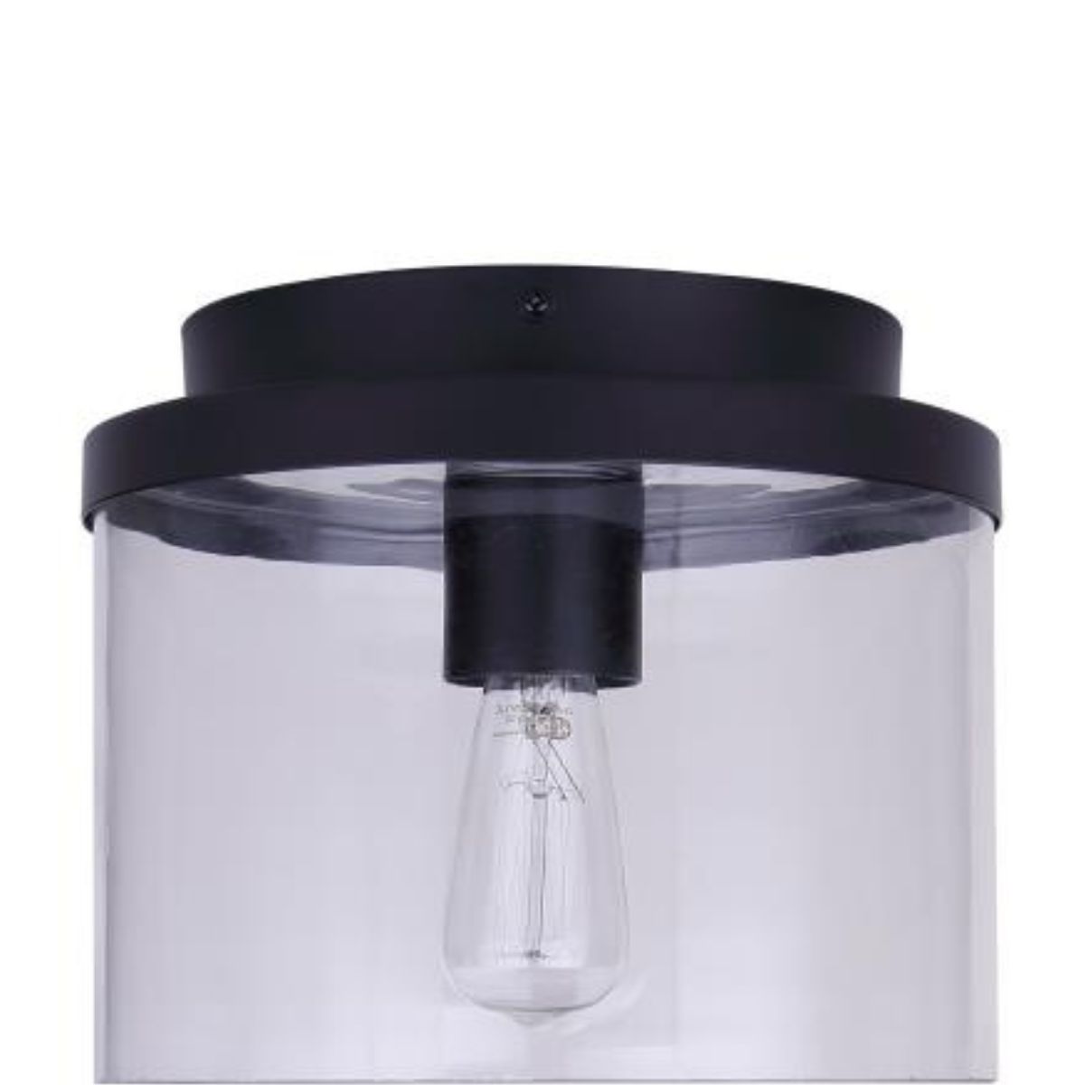Canarm One Light Flush Mount Black