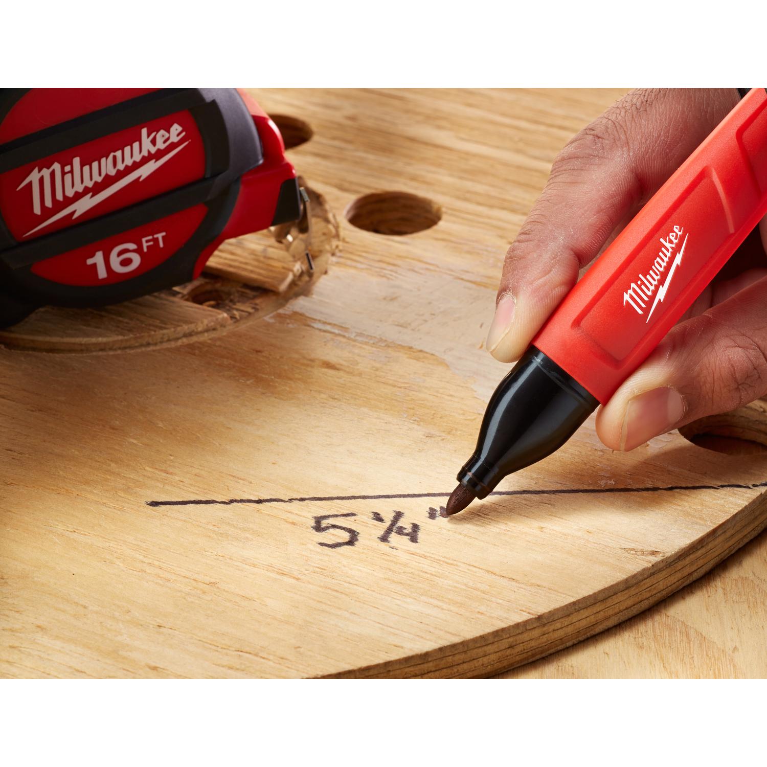 Milwaukee INKZALL Black Medium Tip Jobsite Marker 2 pk