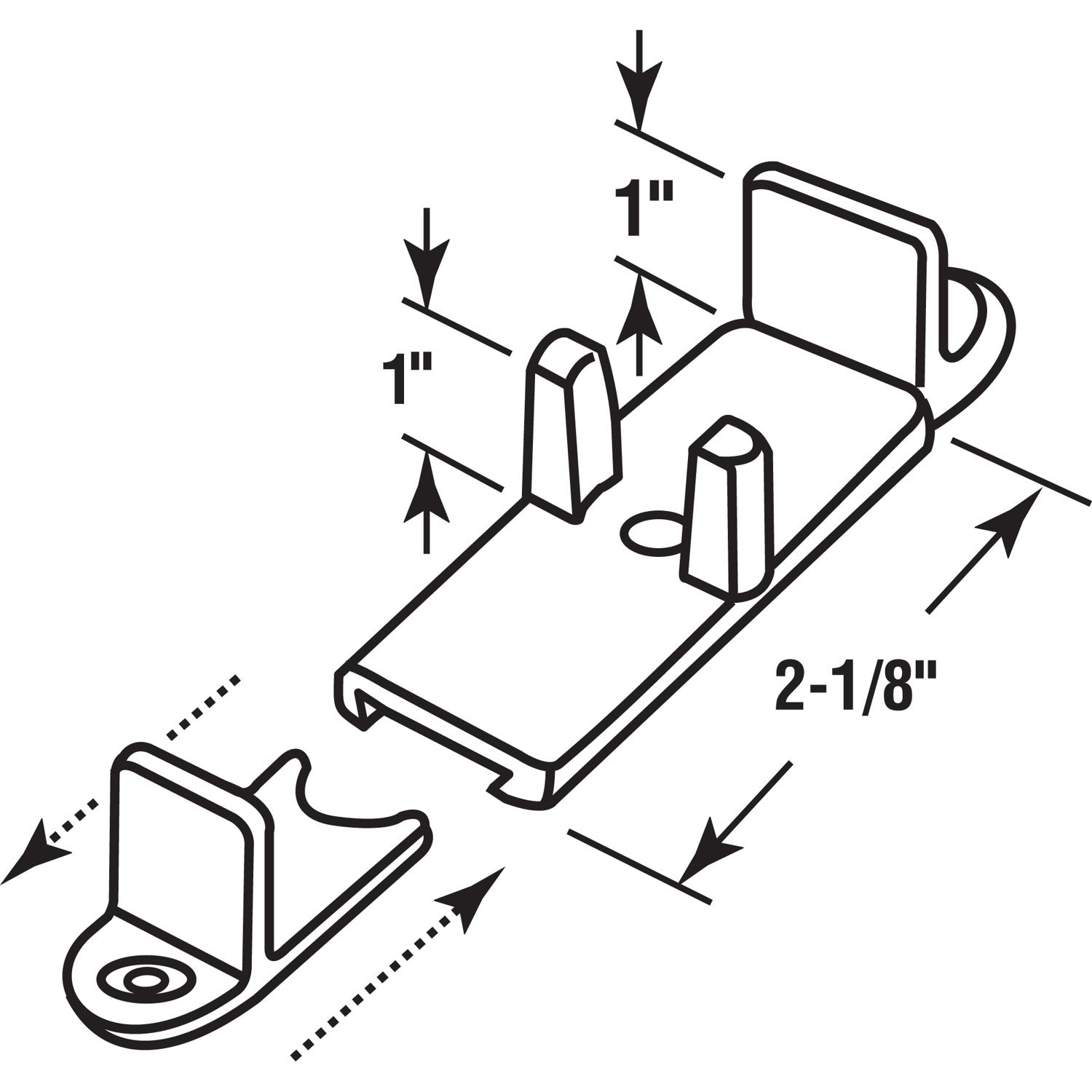 Prime-Line Matte Tan Plastic Adjustable Floor Guide 2 pc