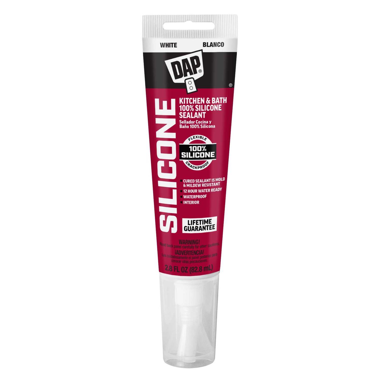 DAP White Silicone Kitchen and Bath Sealant 2.8 oz