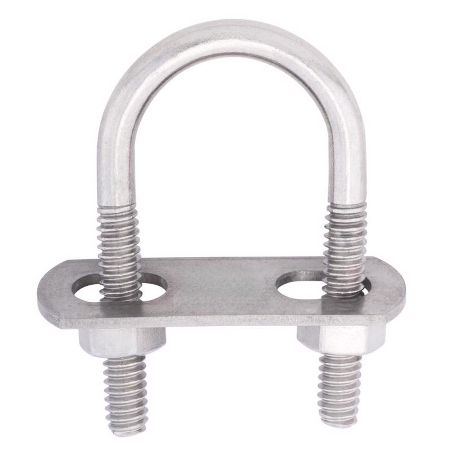 Hampton 1/4 in. X 1-1/8 in. W X 2 in. L Coarse Stainless Steel U-Bolt
