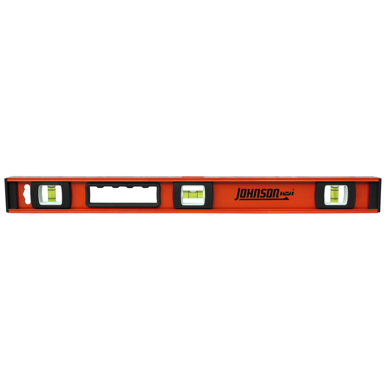 Johnson 24 in. Aluminum Heavy Duty I-Beam Level 3 vial