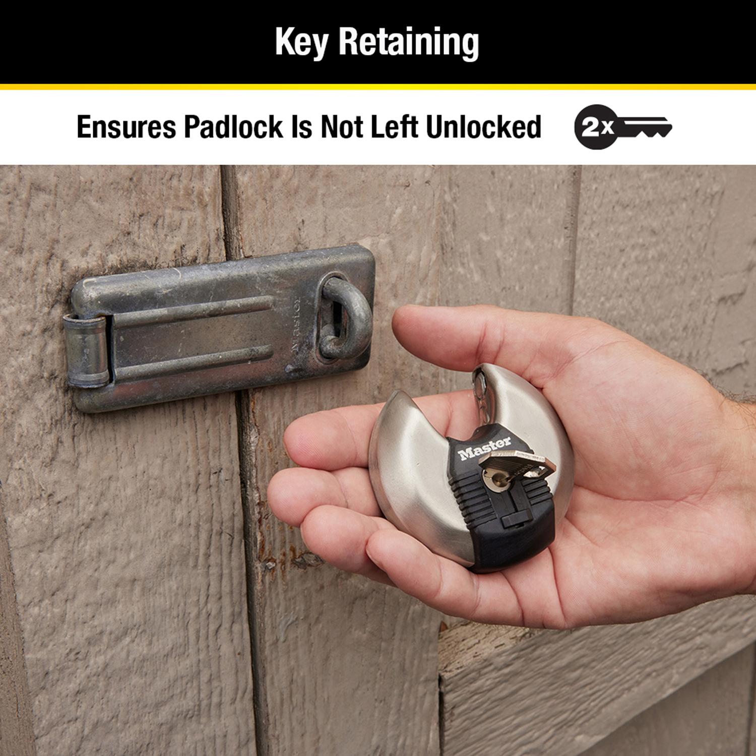 Master Lock Magnum 2-3/4 in. H X 1-13/64 in. W X 2-3/4 in. L Steel Ball Bearing Shrouded Padlock